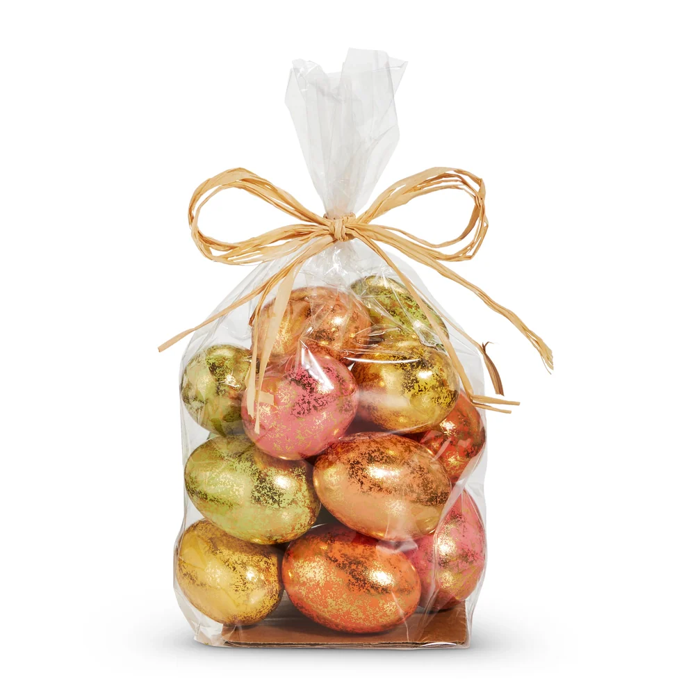 1.75" Bag of Gold Antique Eggs 17ct - Multicolored