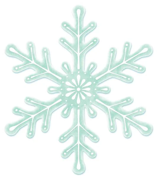 12" H x 10.5" L Metal/Embossed Snowflake - Mint Green