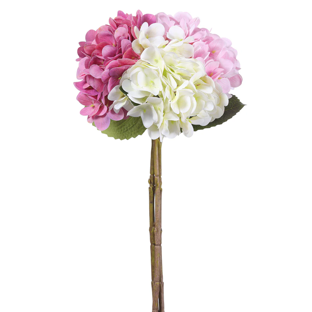 17.5" Real Touch Hydrangea Bundle x3 - Pink Boysenberry
