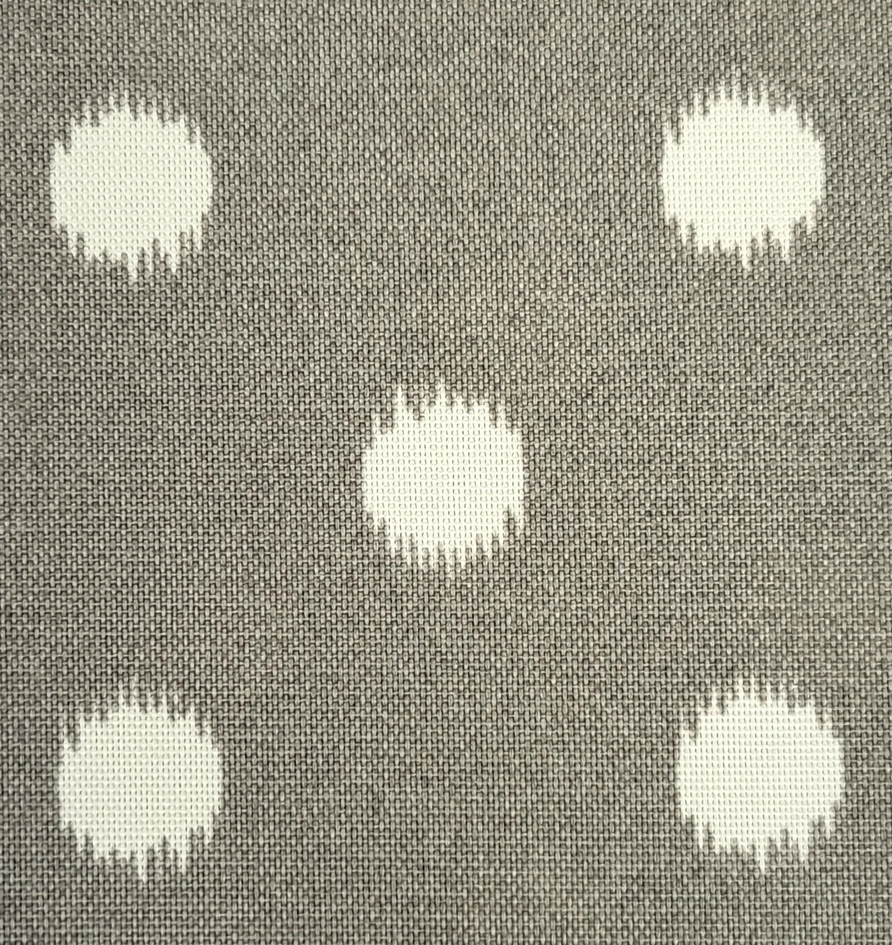 Outdoor Pillow - Grey with White Ikat Dots - Image 2