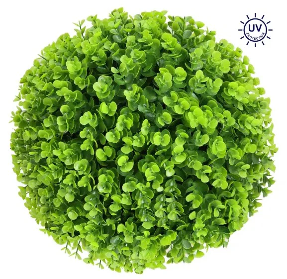 *READY to SHIP - 19" Artificial Eucalyptus Topiary Ball - UV Protected - Two Tone Green - Image 2