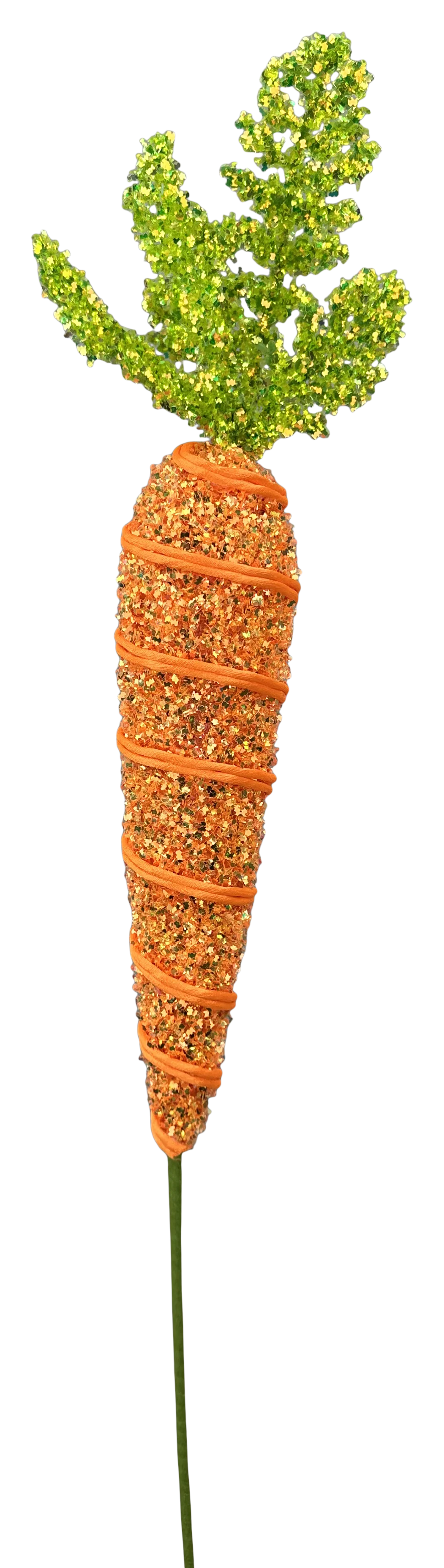 24" Frizzy Carrot Spray - Orange