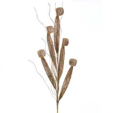 32" Glitter Dragon Lily Spray x5 - Champagne