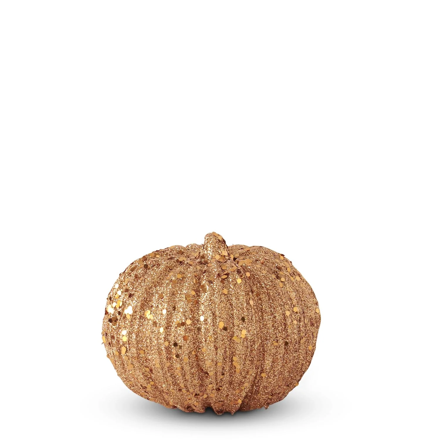 4" Glitter & Sequin Pumpkin - Orange