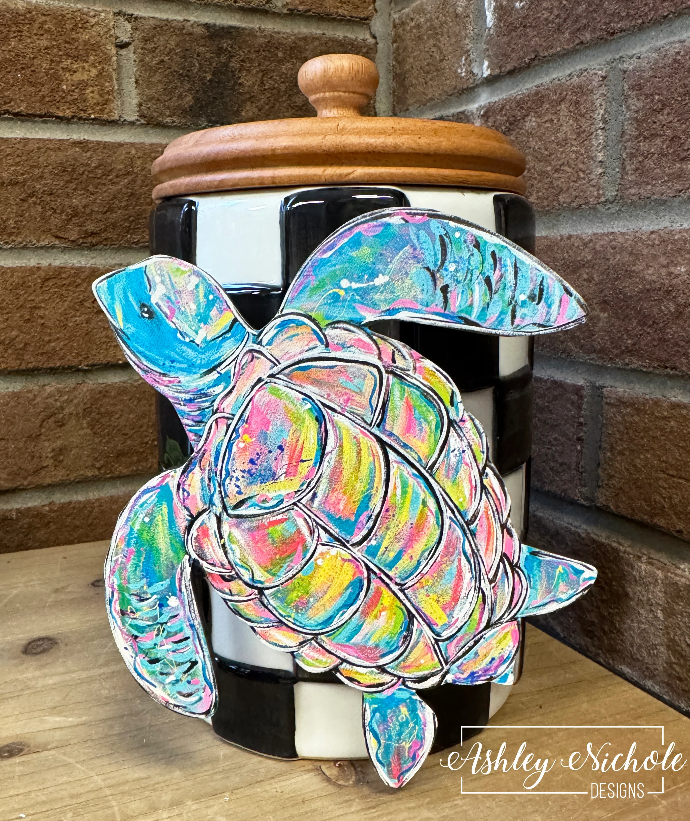 Abstract Sea Turtle - Mini Piece (Magnet/Velcro)