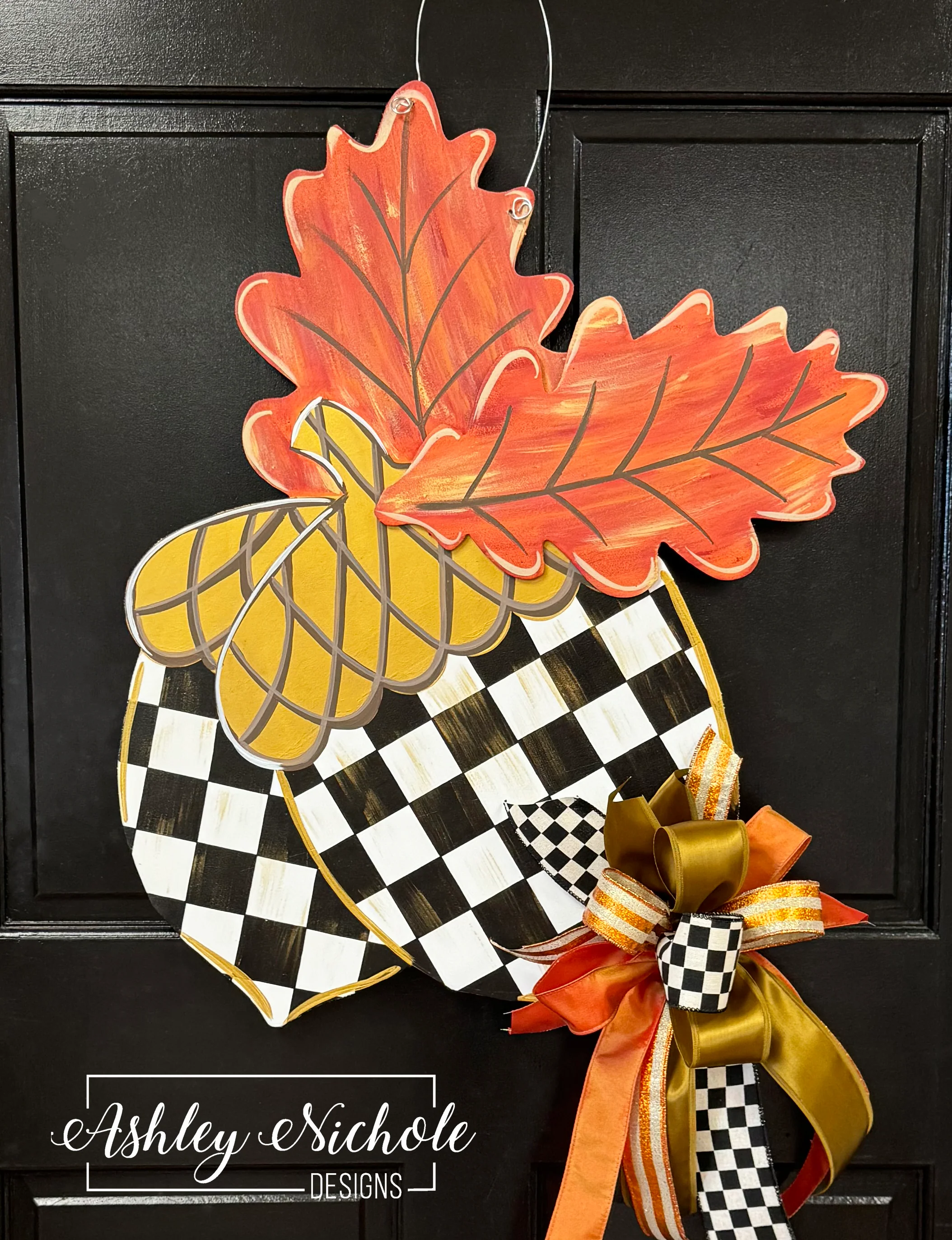 Acorns & Leaves - Door Hanger (UV Printed)