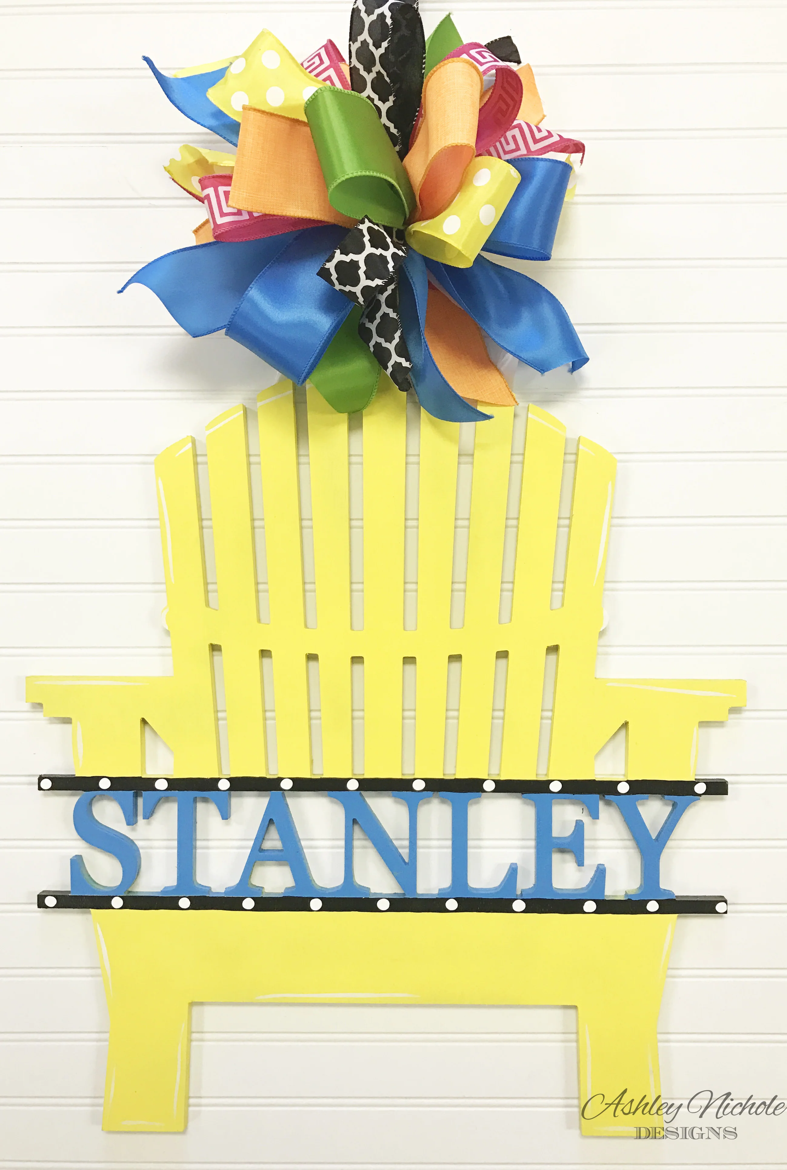 Adirondack Chair Monogram Door Hanger (Hand-Painted) - Image 4