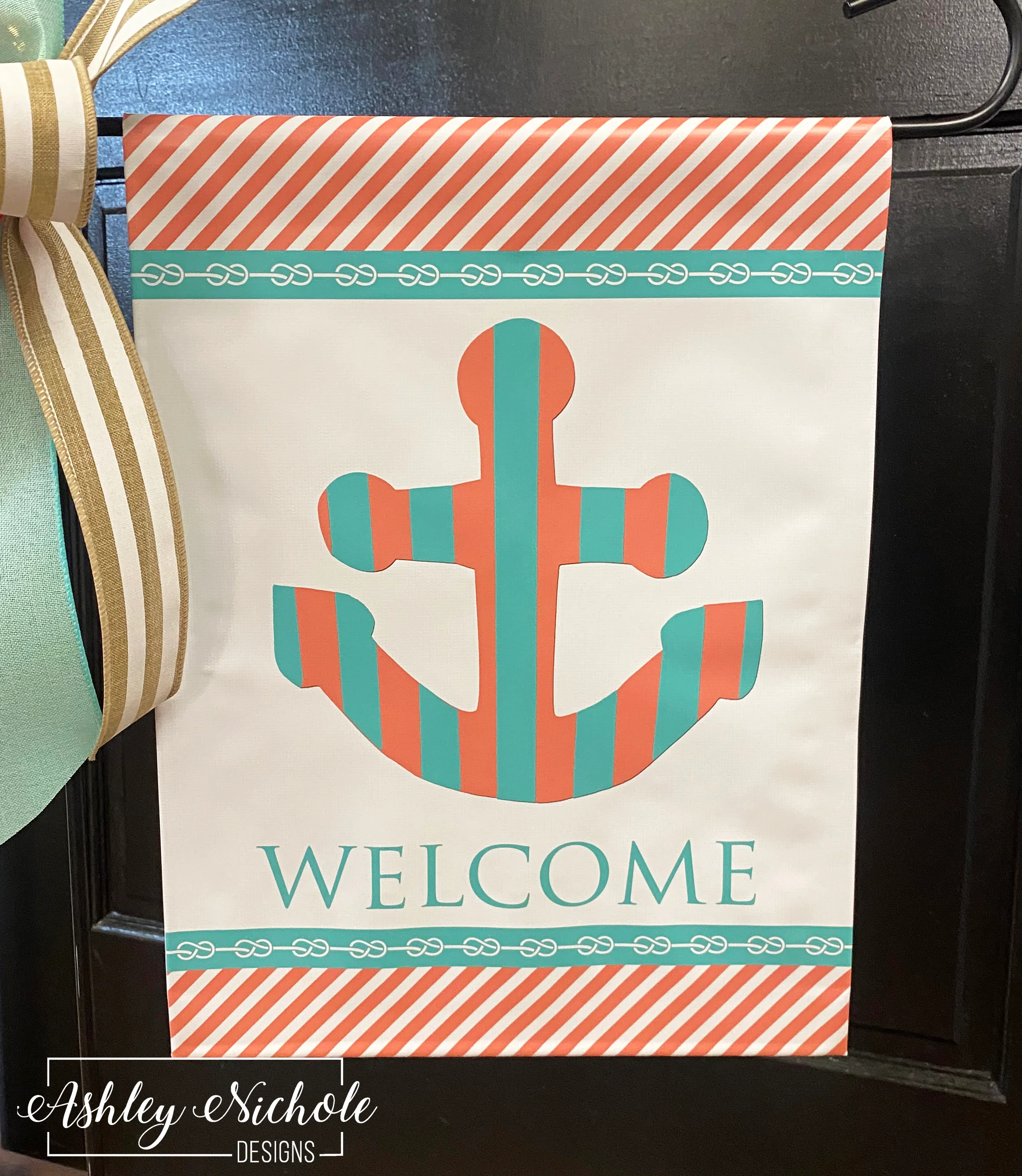 Anchors Away - Vinyl Garden Flag