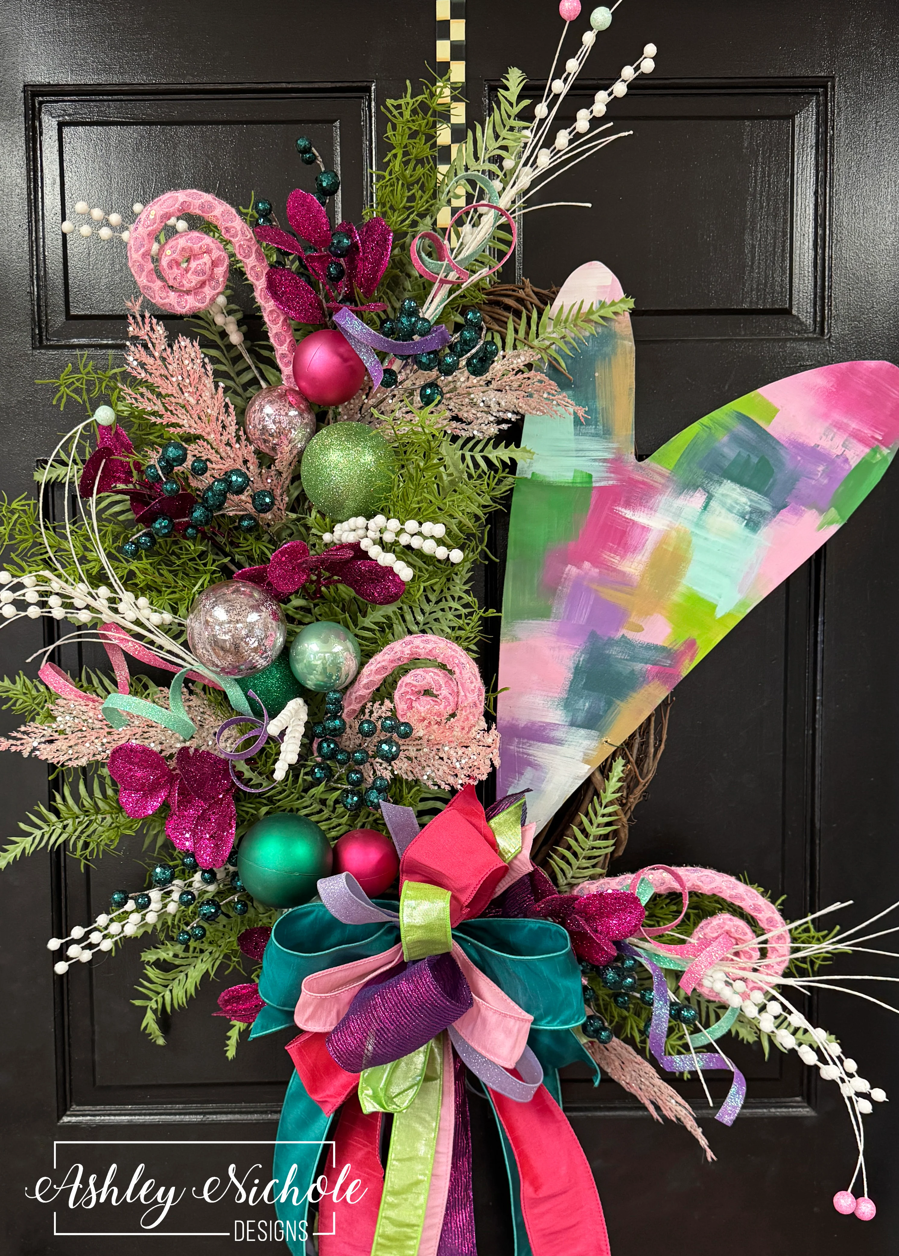 Artsy Heart Valentines Wreath