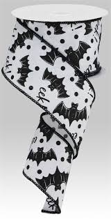 Bats on Royal Wired Ribbon - 2.5" x 10yds