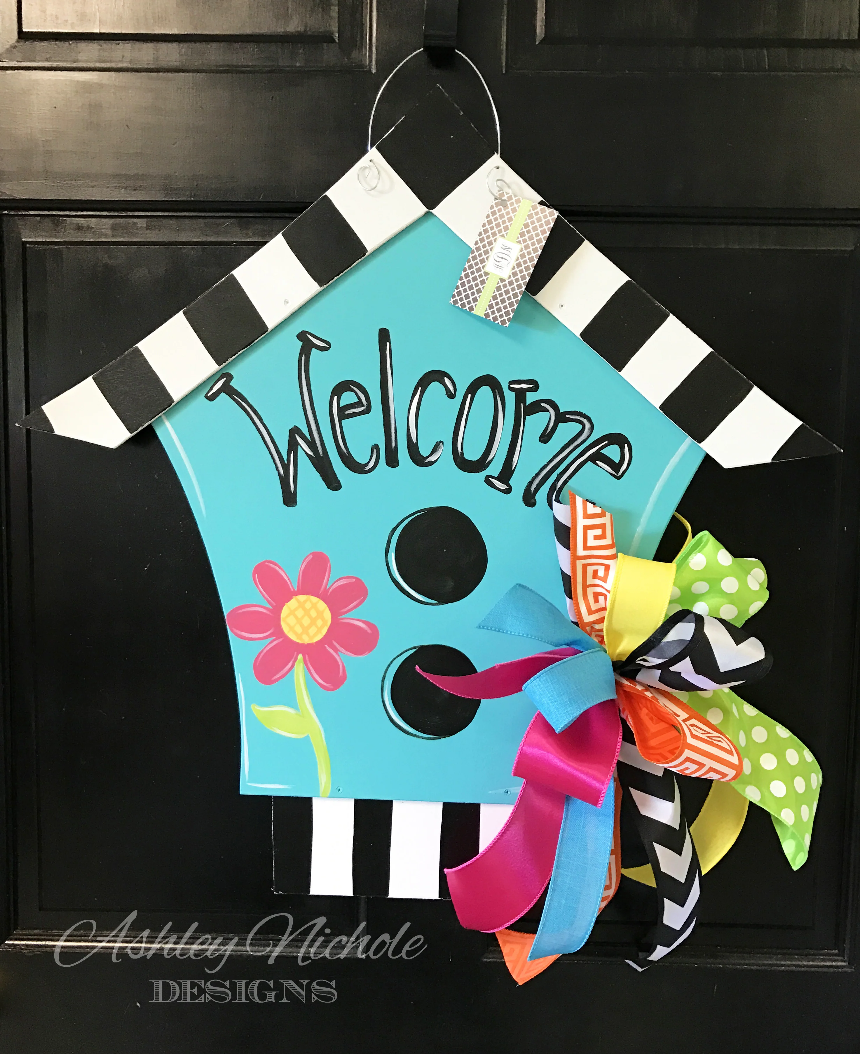 Bird House Door Hanger (Hand-Painted)