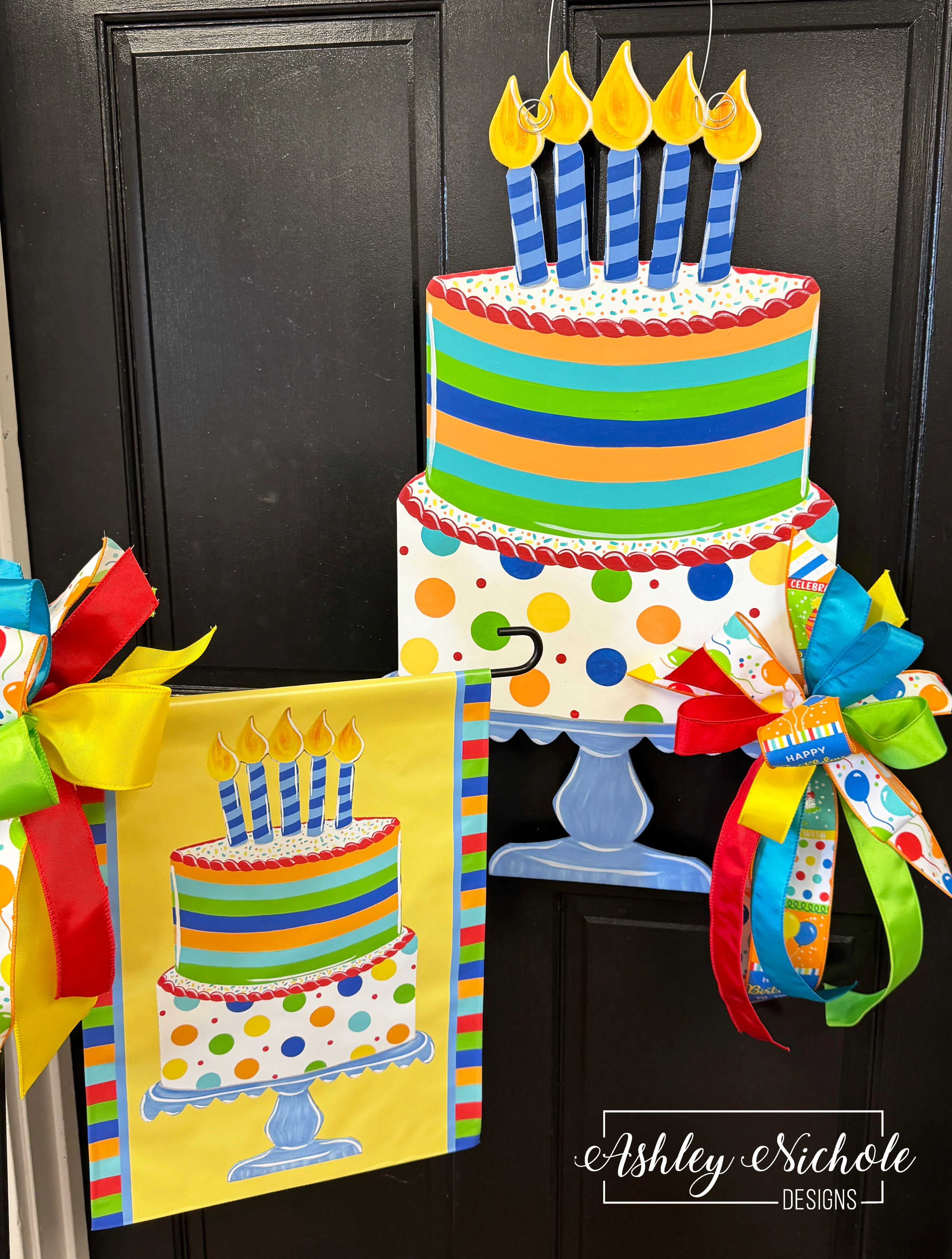 Birthday Celebration Cake - Boy - Vinyl Garden Flag - Image 2