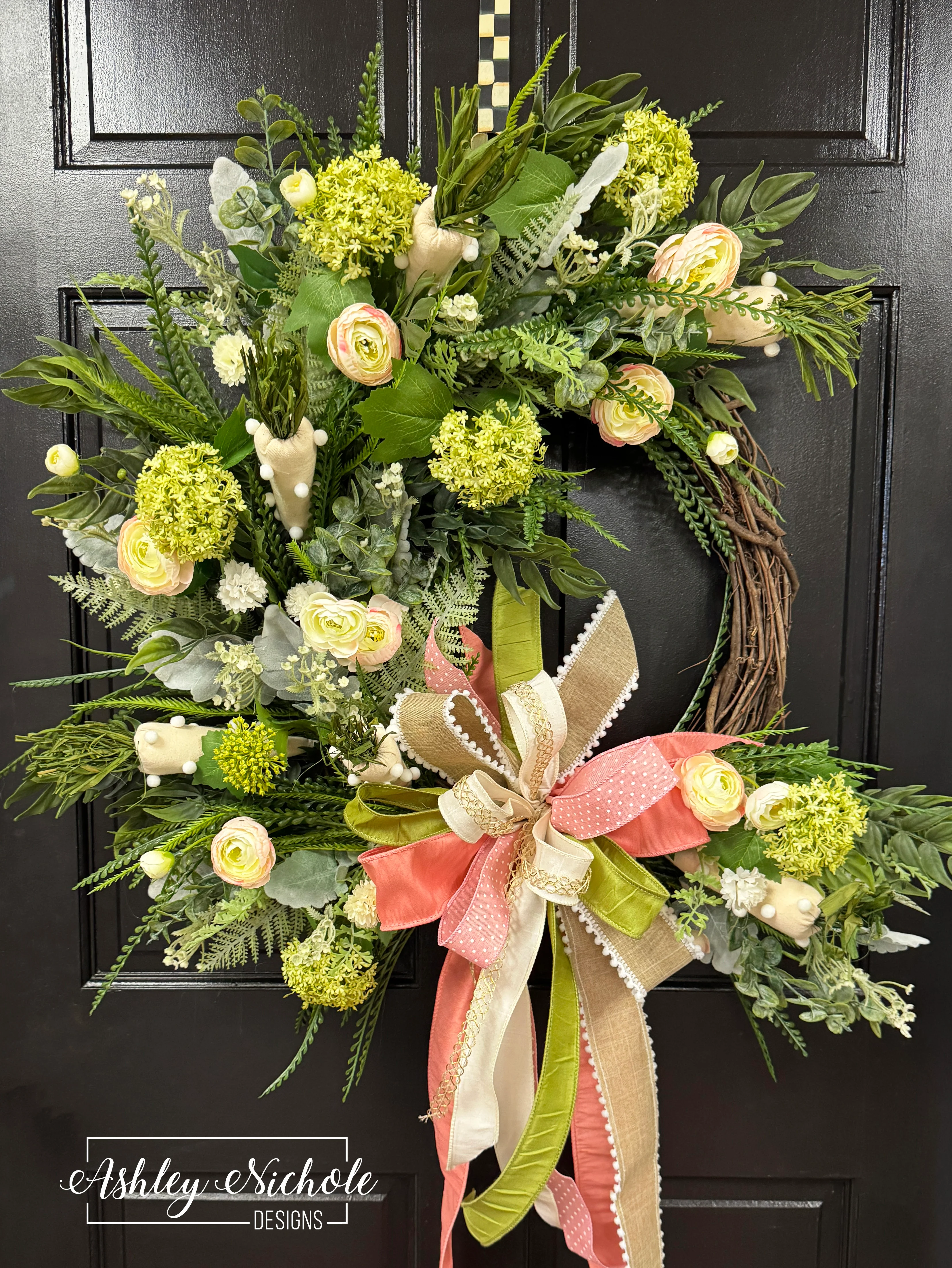 Blooming Carrot Garden Wreath