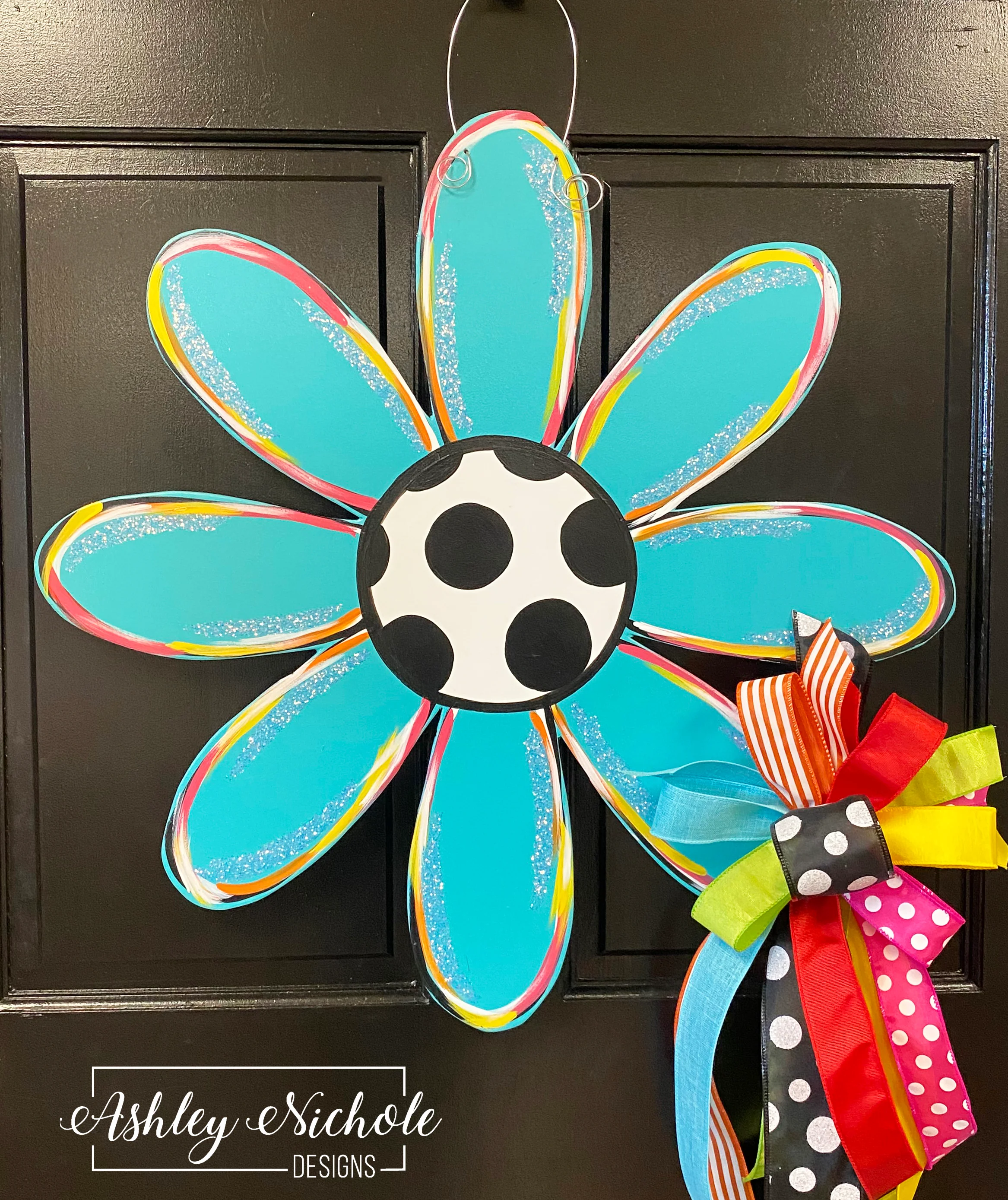 Bright & Cheerful Daisy Door Hanger - Choose your COLOR! (Hand-Painted)