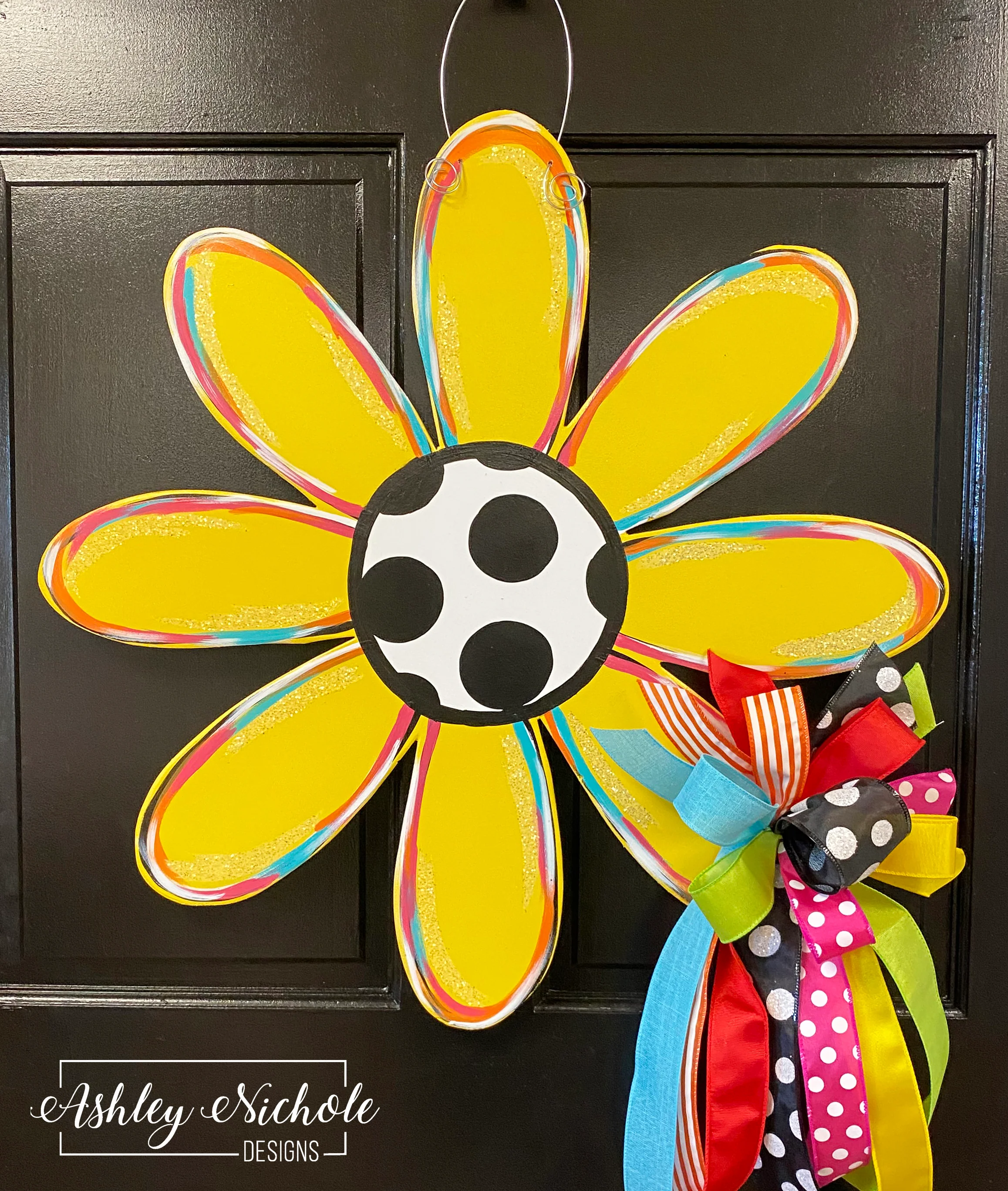 Bright & Cheerful Daisy Door Hanger - Choose your COLOR! (Hand-Painted) - Image 2