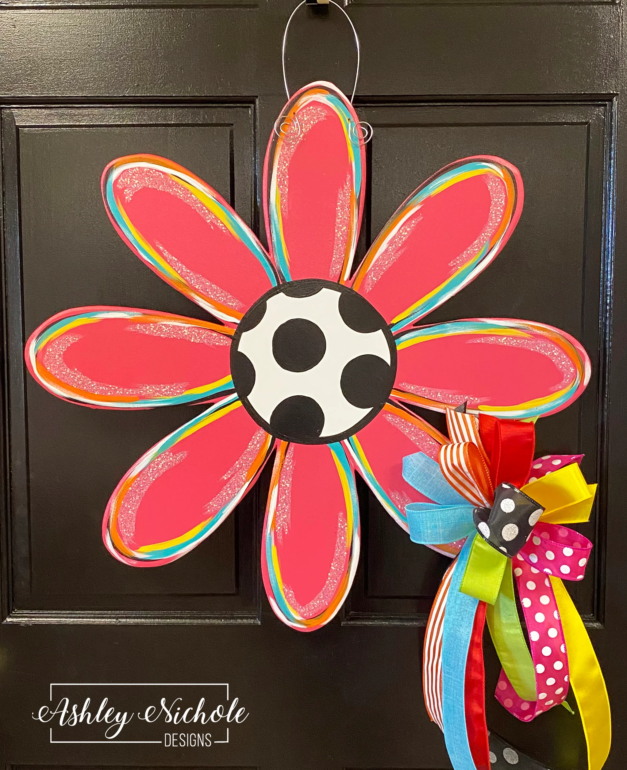 Bright & Cheerful Daisy Door Hanger - Choose your COLOR! (Hand-Painted) - Image 3