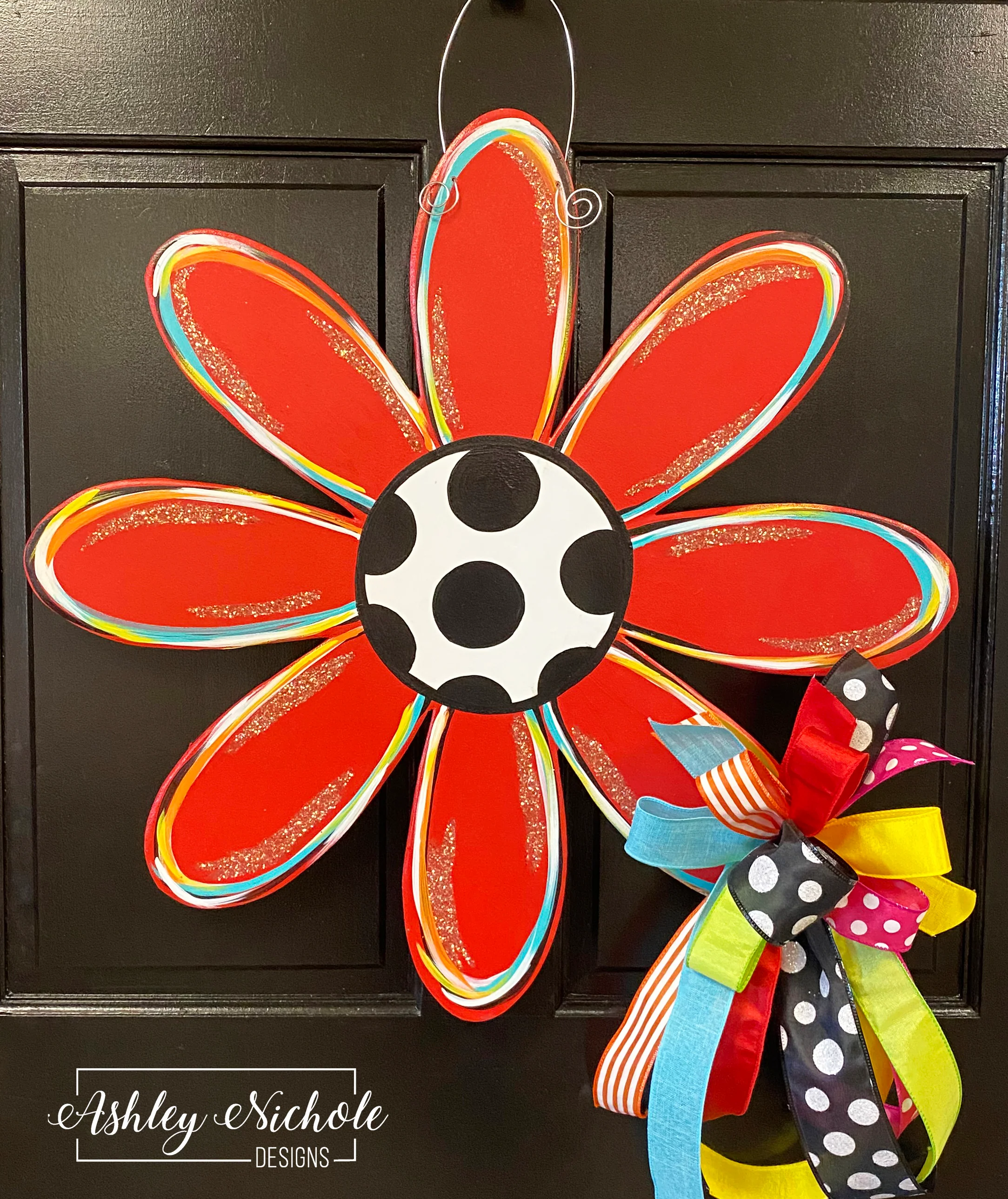 Bright & Cheerful Daisy Door Hanger - Choose your COLOR! (Hand-Painted) - Image 4