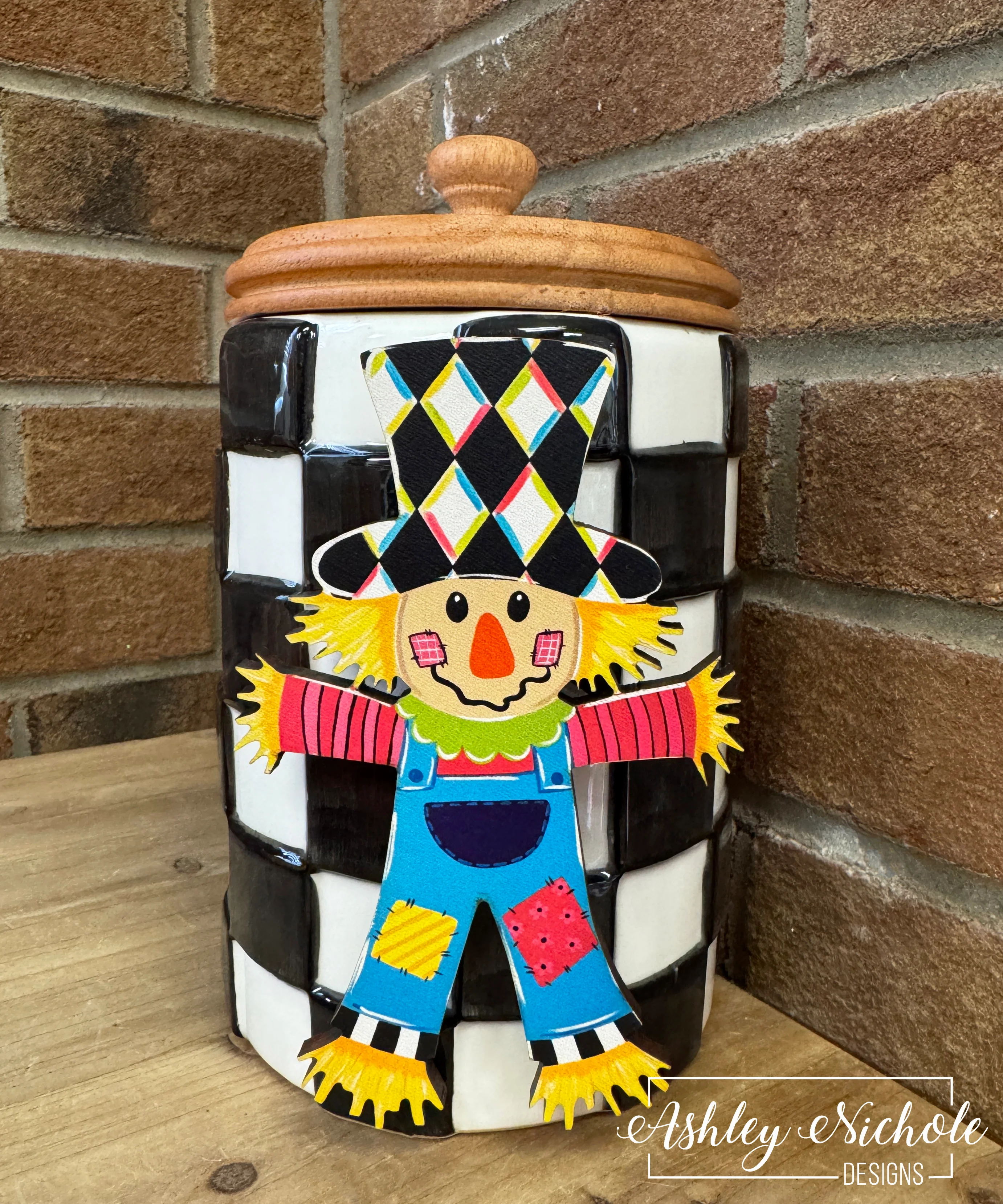 Bright Patchwork Scarecrow - Mini Piece (Magnet/Velcro)