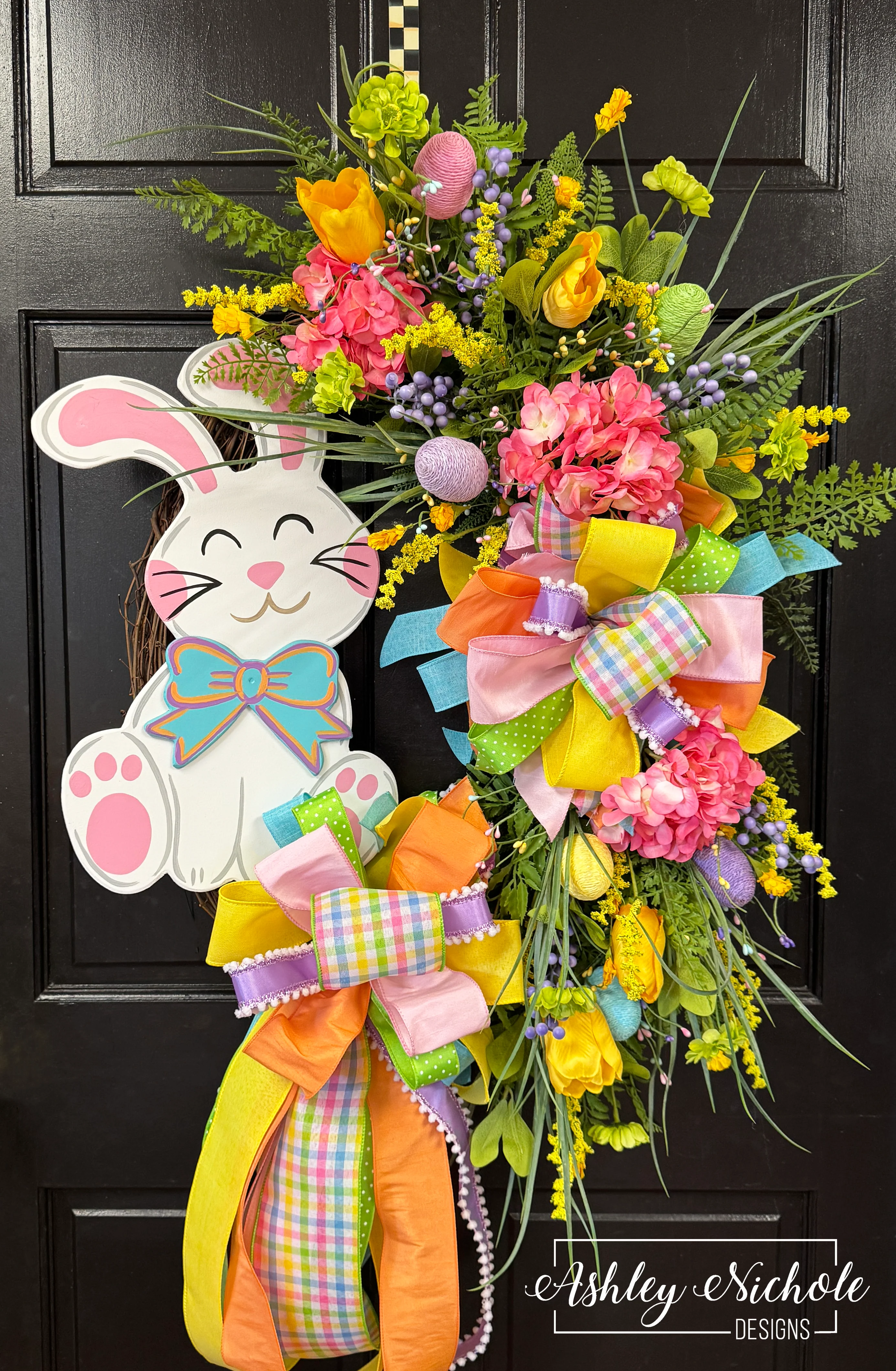 Bunny - Cute as a Button Wreath - Easter Floral