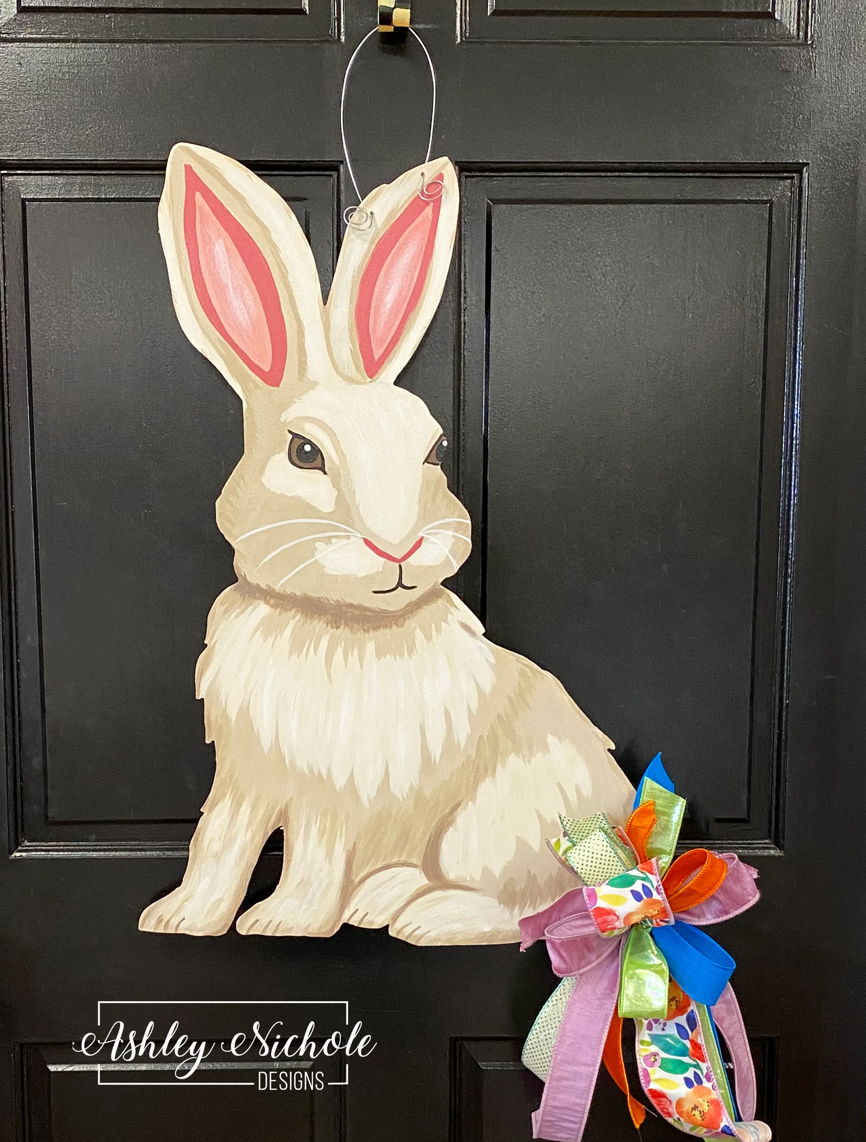 **Bunny in the Flower Garden - Door Hanger (UV PRINTED Only)**
