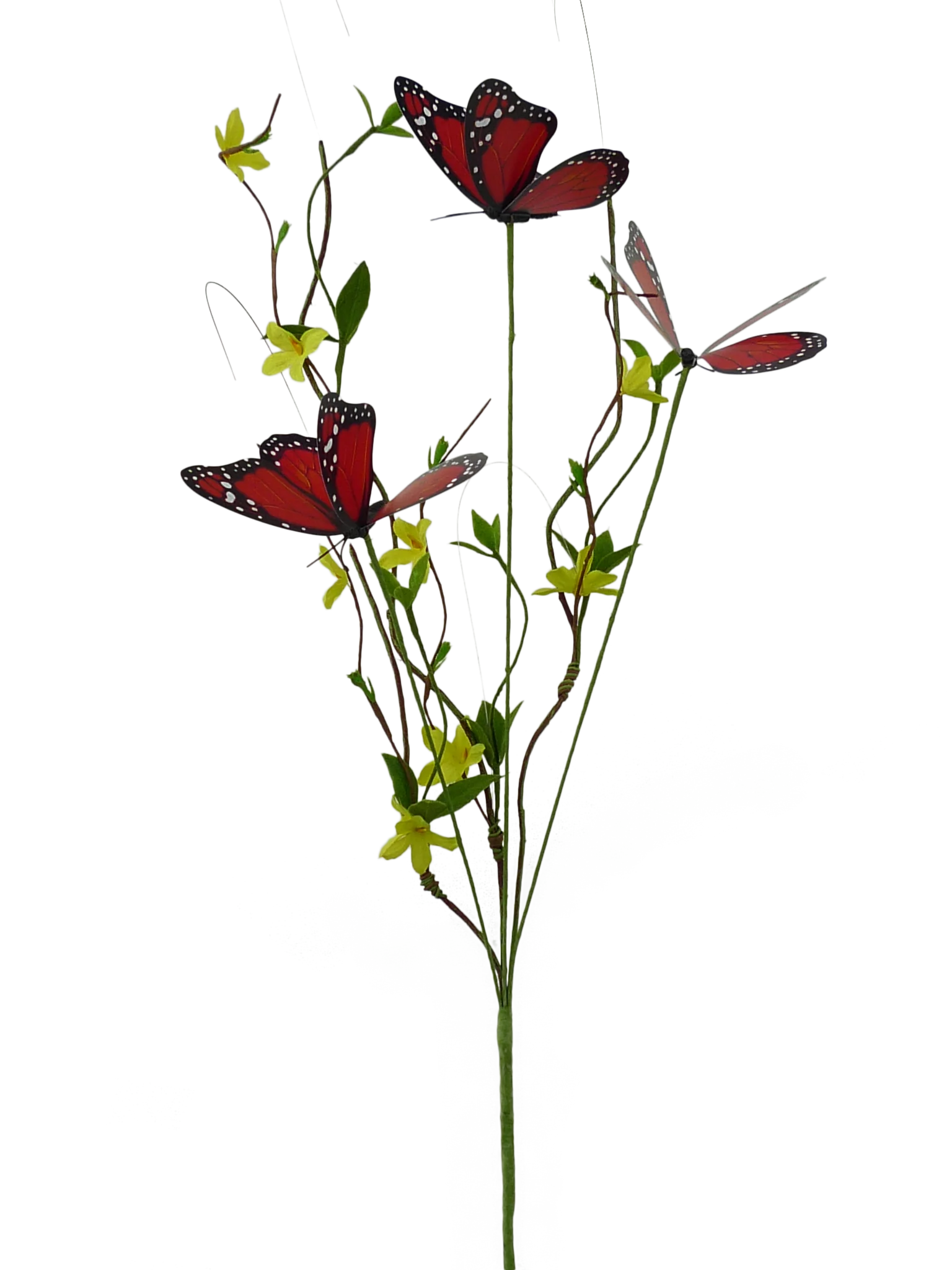 Butterfly Twig Spray - Choose from BLUE or RED - Image 2