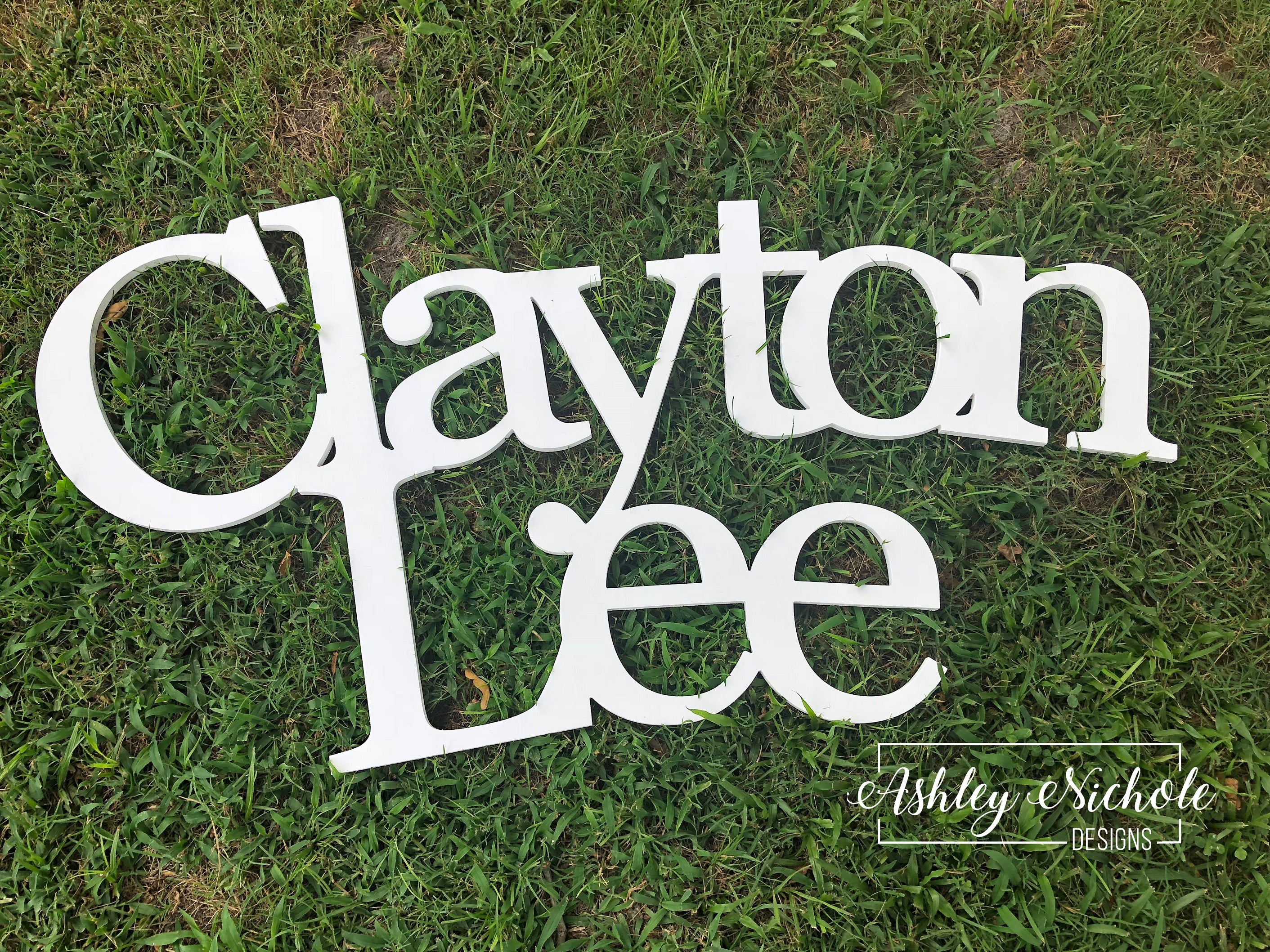 Calligraphy -BOY FONT Name Monograms (Hand-Painted)