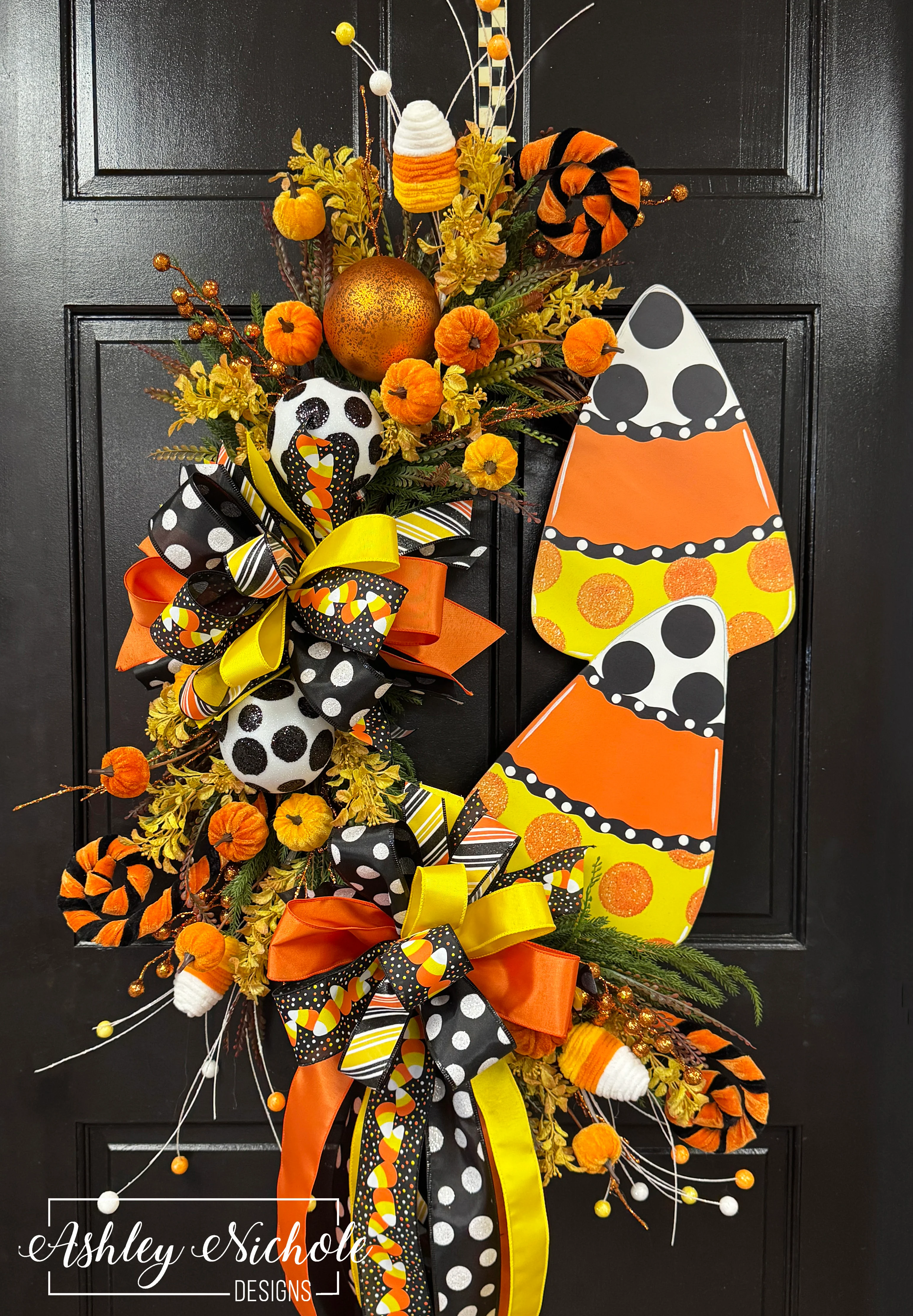Candy Corn Stack Wreath