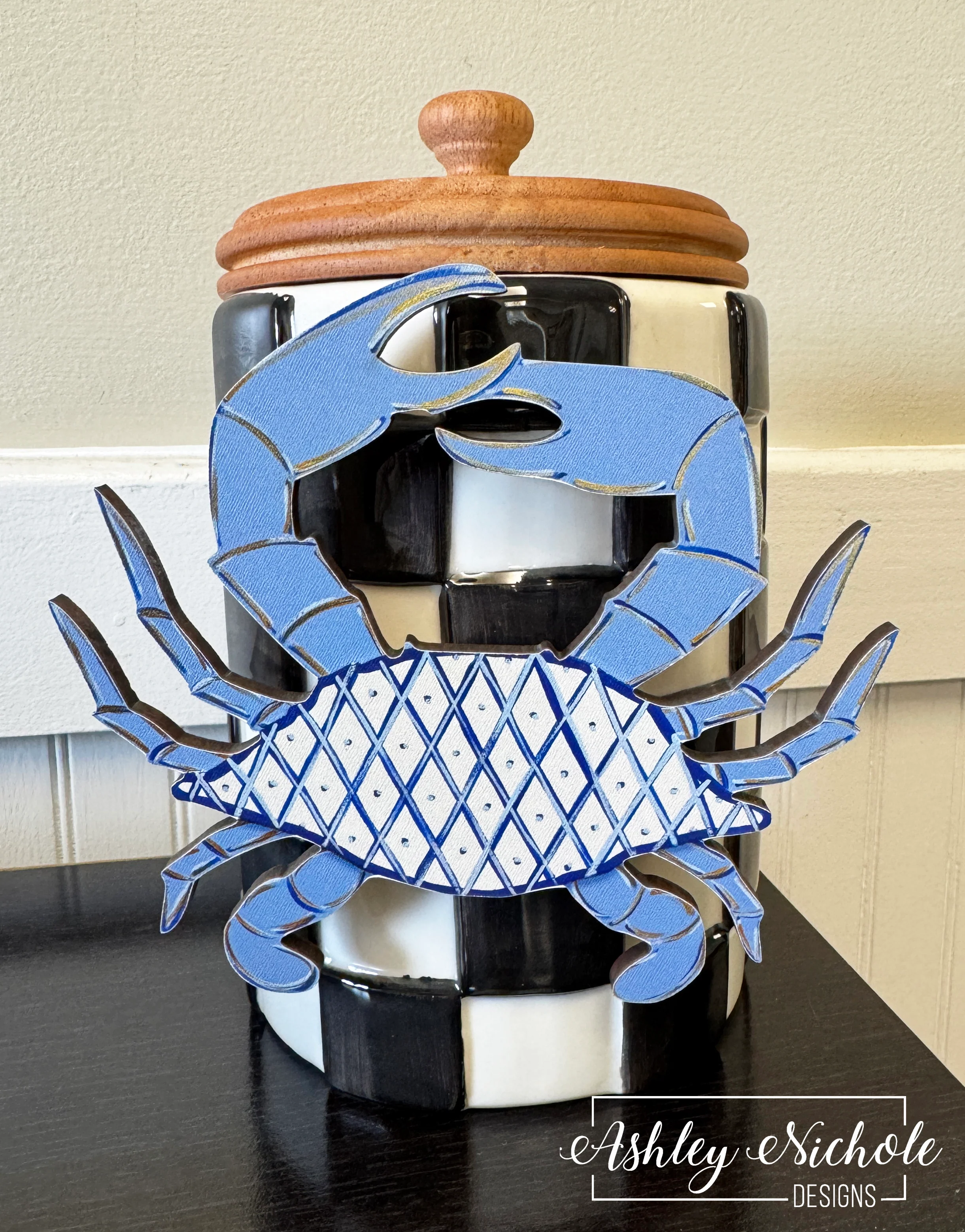Chinoiserie Crab - Blue - Mini Piece (Magnet/Velcro)