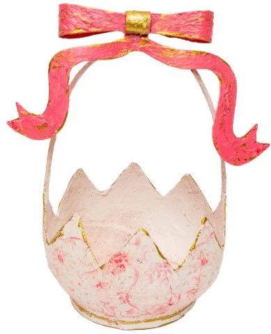 Chinoiserie Easter Basket - Hot Pink