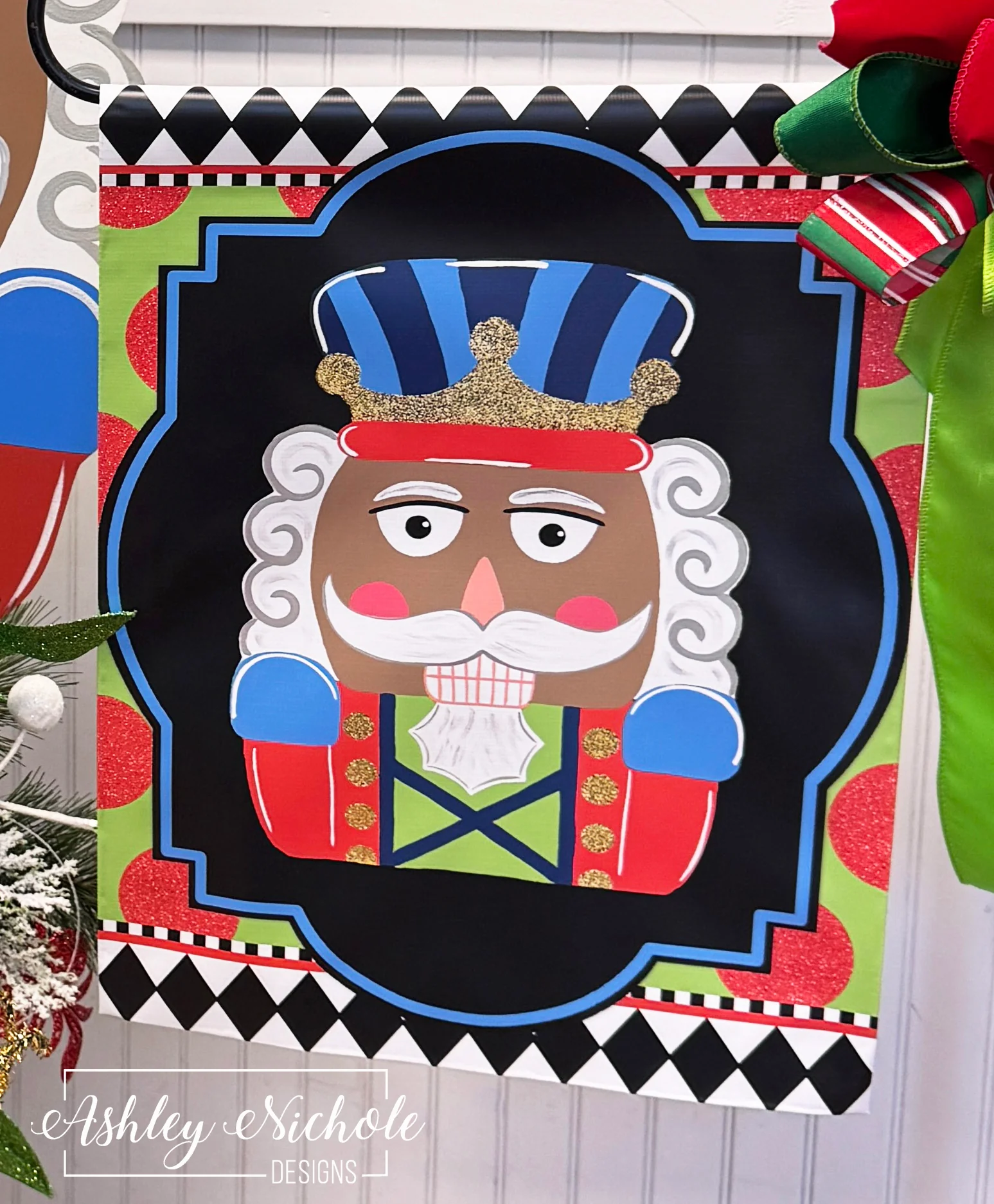 Colorful & Fun Nutcracker - Vinyl Garden Flag - Image 2