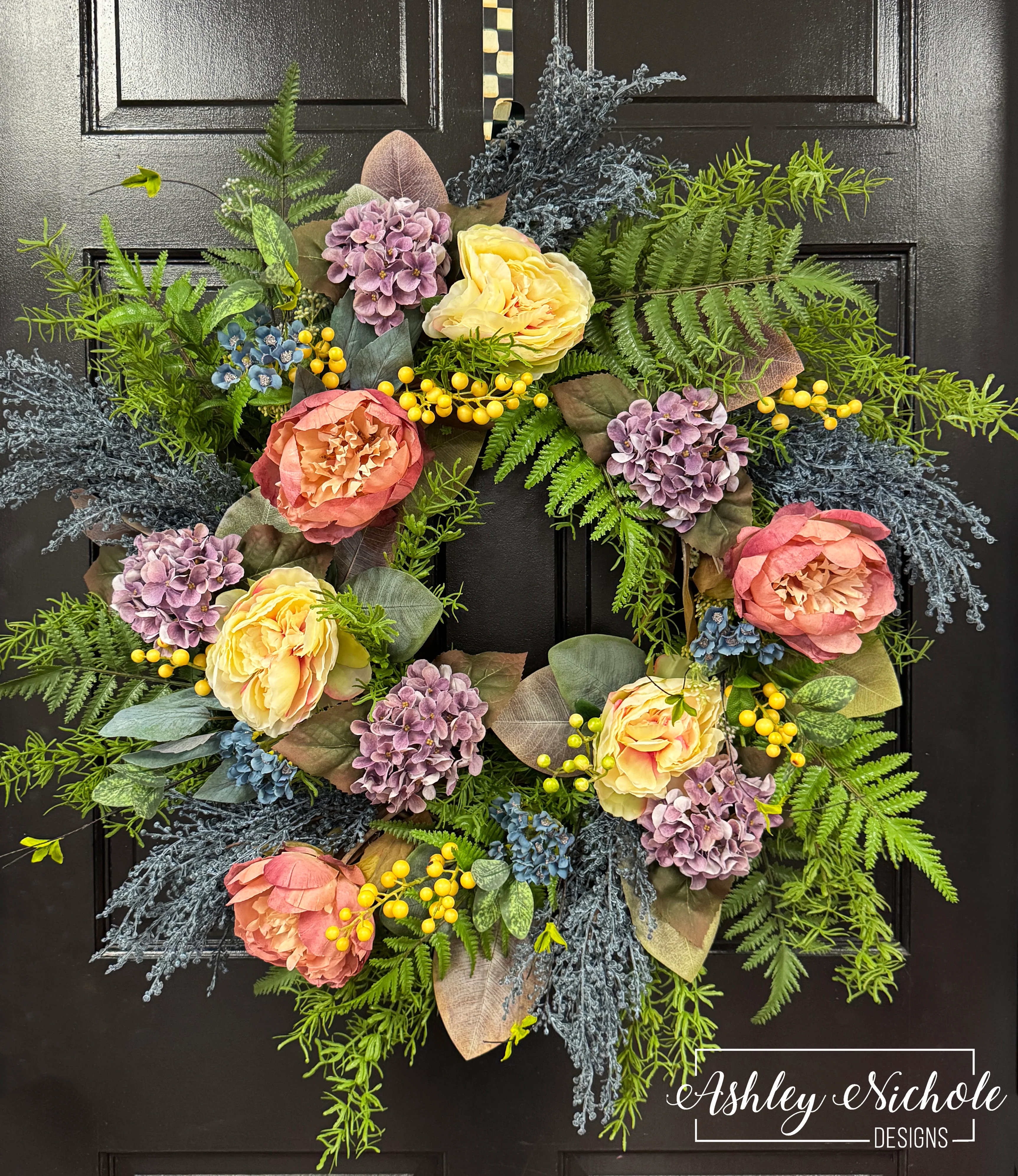 Cool Tones Spring Floral Wreath