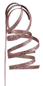 23" Curly Glitter Ribbon Pick - Pink