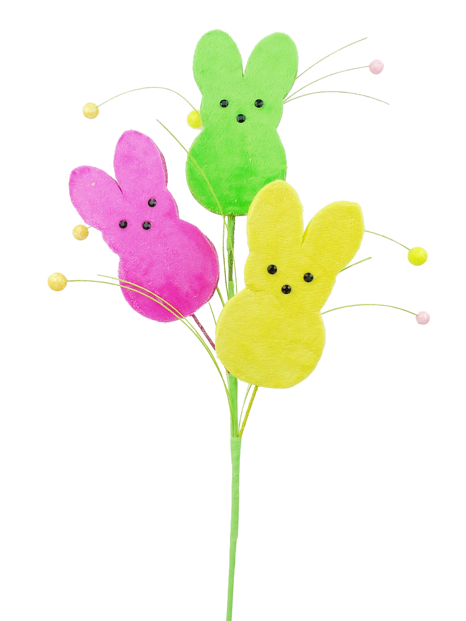 27" Peep Bunny Spray - Pink, Lime & Yellow