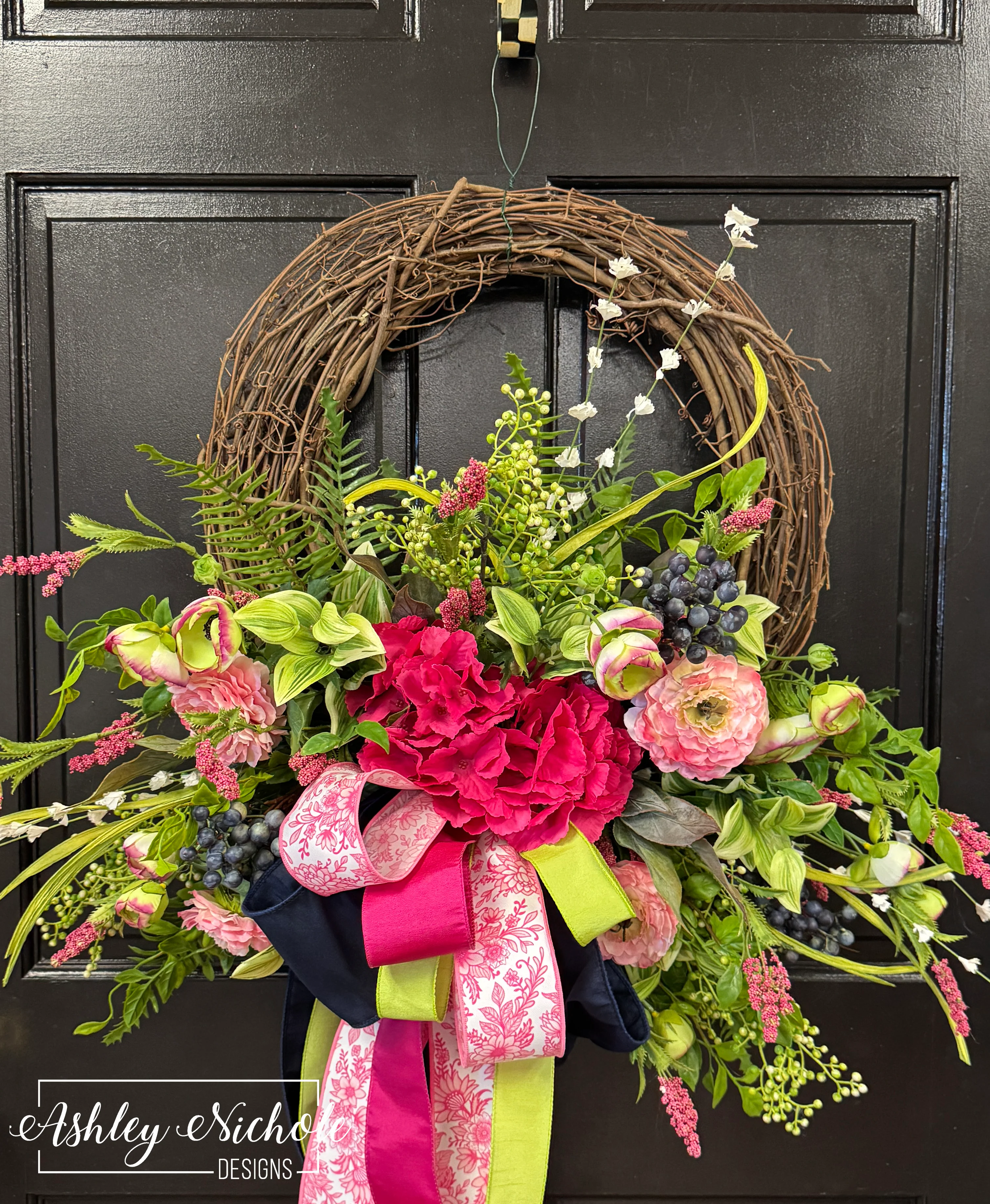 Cottage Berries & Blooms Wreath