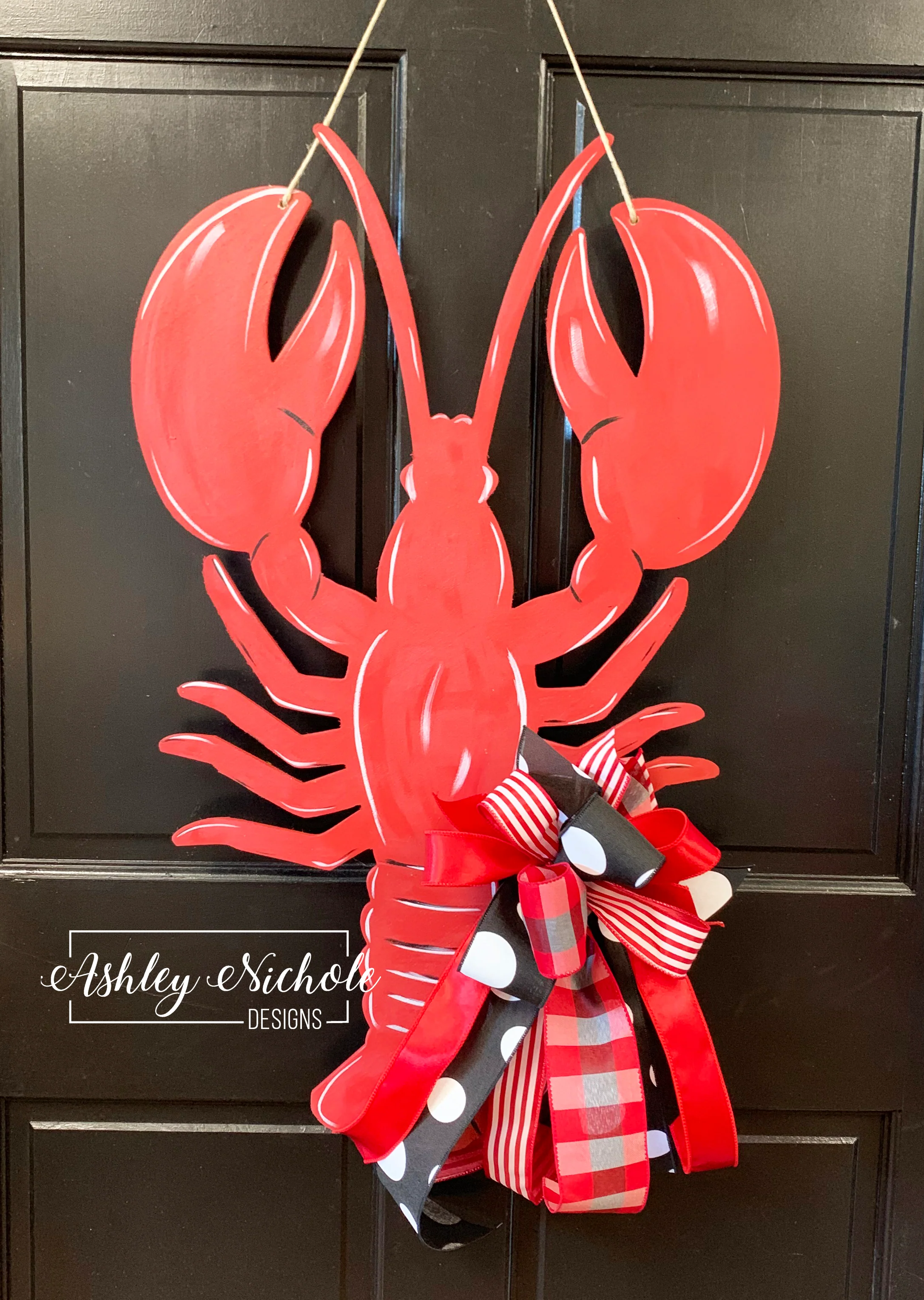 Crawfish Door Hanger (Hand-Painted)