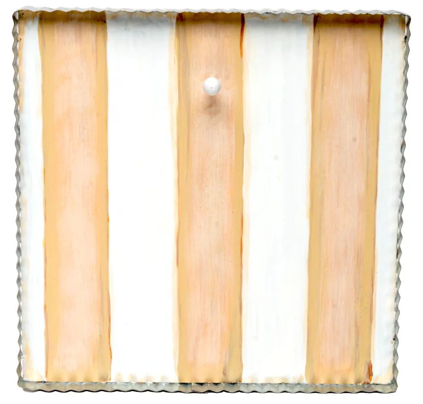 Cream & White Striped Mini Gallery Charm Display Board