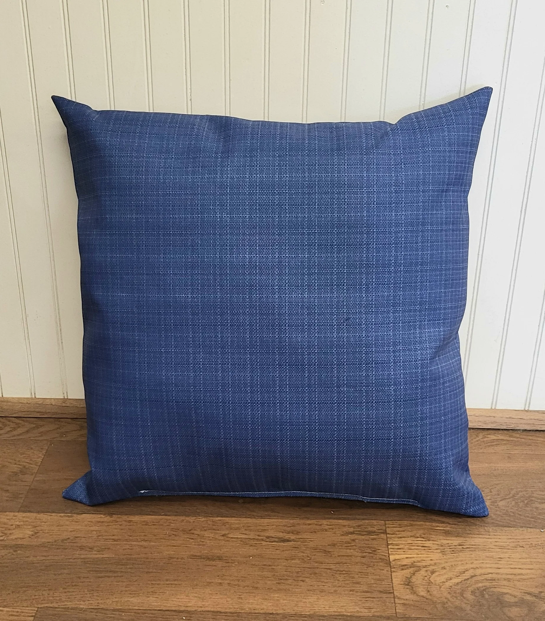 Custom Pillow - Nautical Sailboat on Courtyard Navy Outdoor Fabric - Image 2
