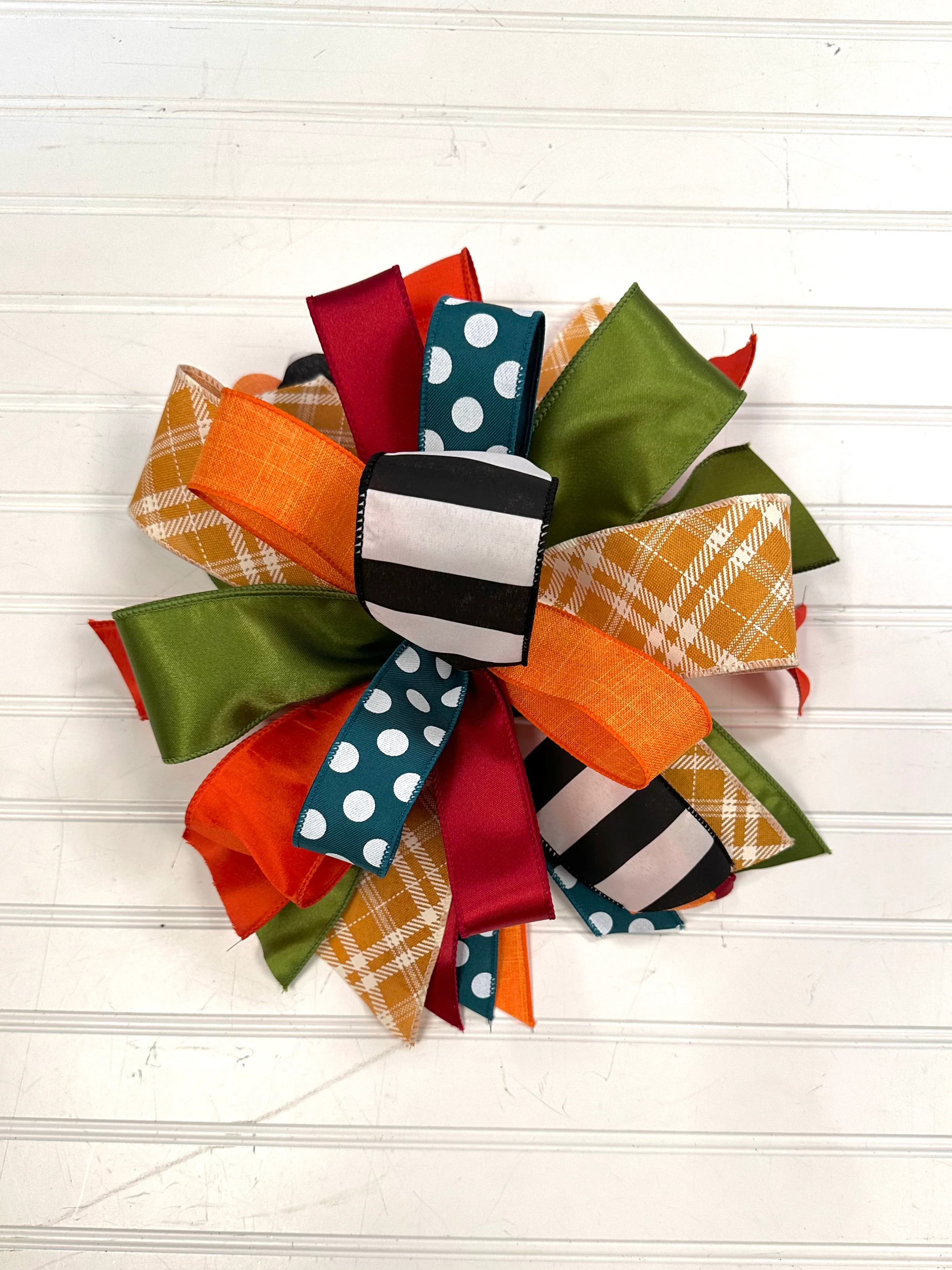 Fall Colorful Bow-Large Puff