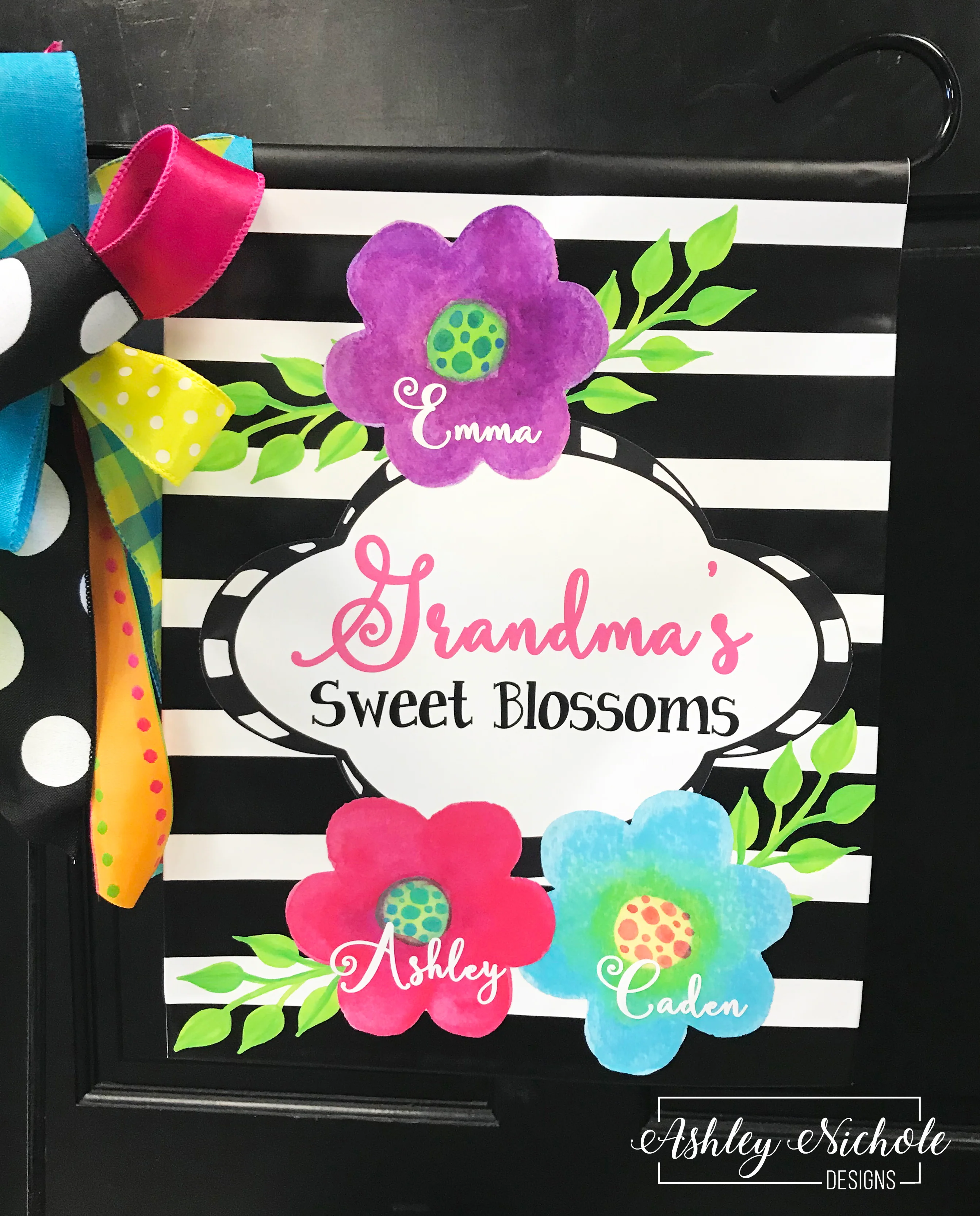 Blossoms Flower Family - Vinyl Garden Flag - Image 3
