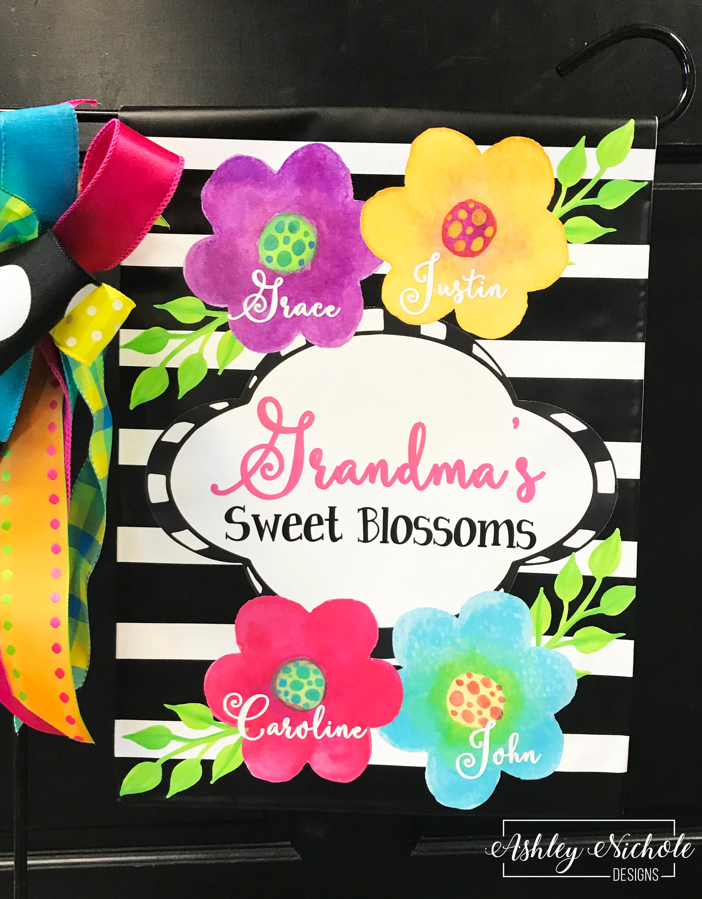 Blossoms Flower Family - Vinyl Garden Flag - Image 4