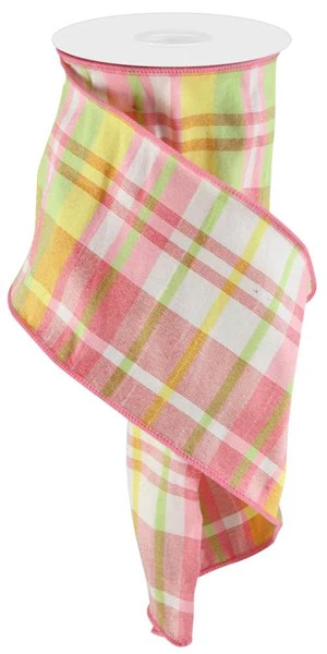 Light Pink Dupioni Spring Wired Ribbon - 4" x 10yds