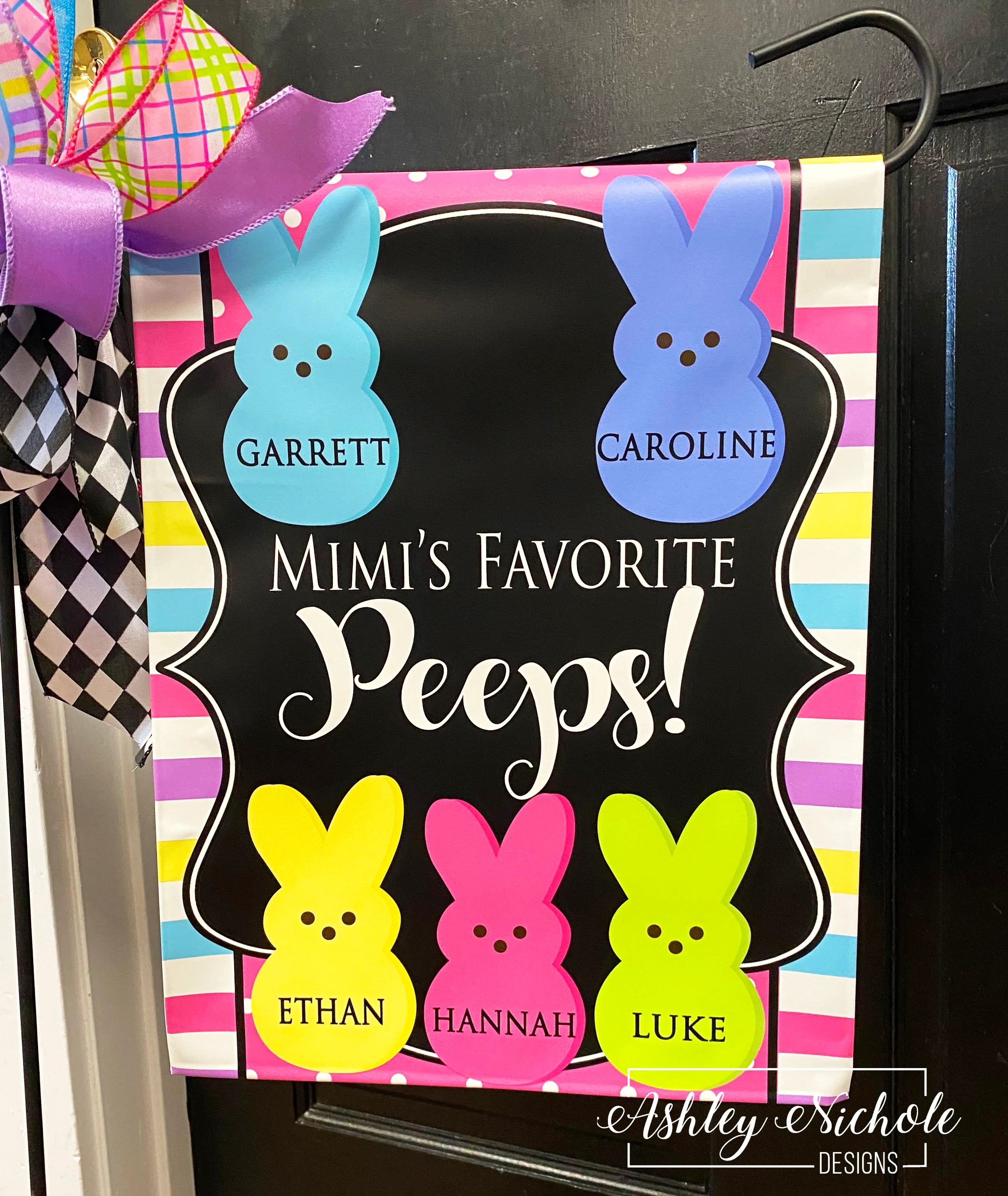 Favorite Peeps Easter - Vinyl Garden Flag - Image 2