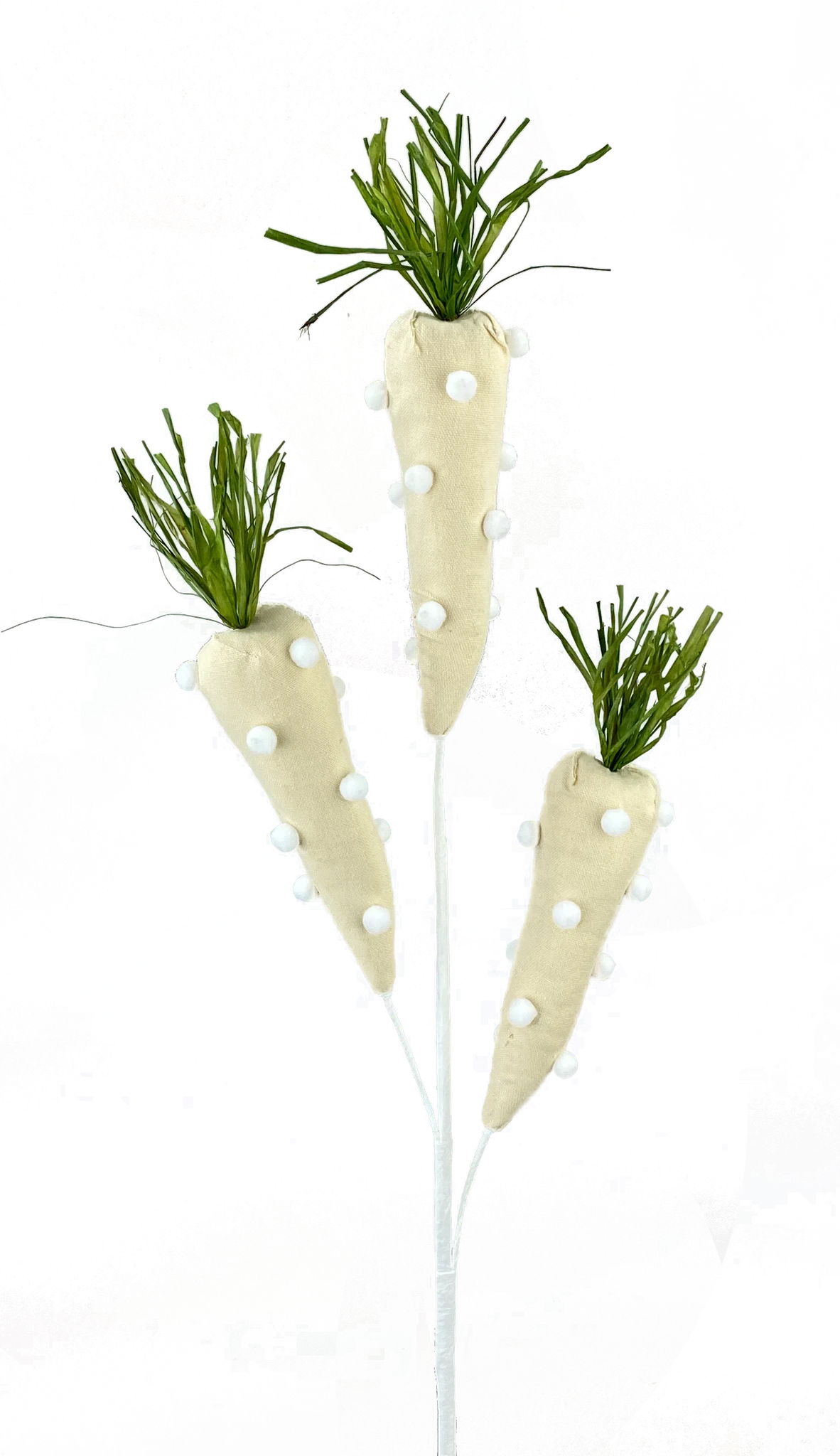 Neutral Felt Ball Carrot x 3