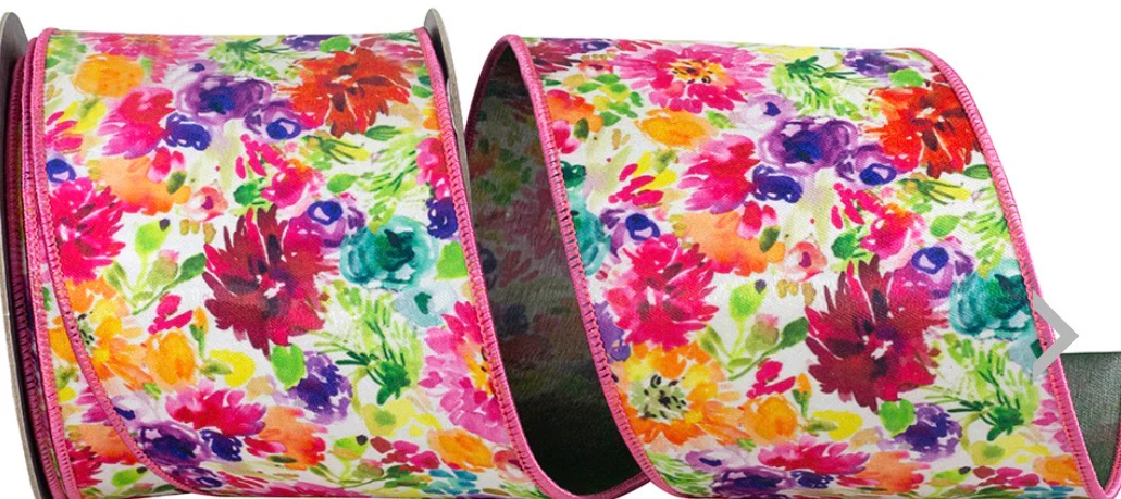 Floral Impressions Deluxe Wired Ribbon - 4" x 10yds