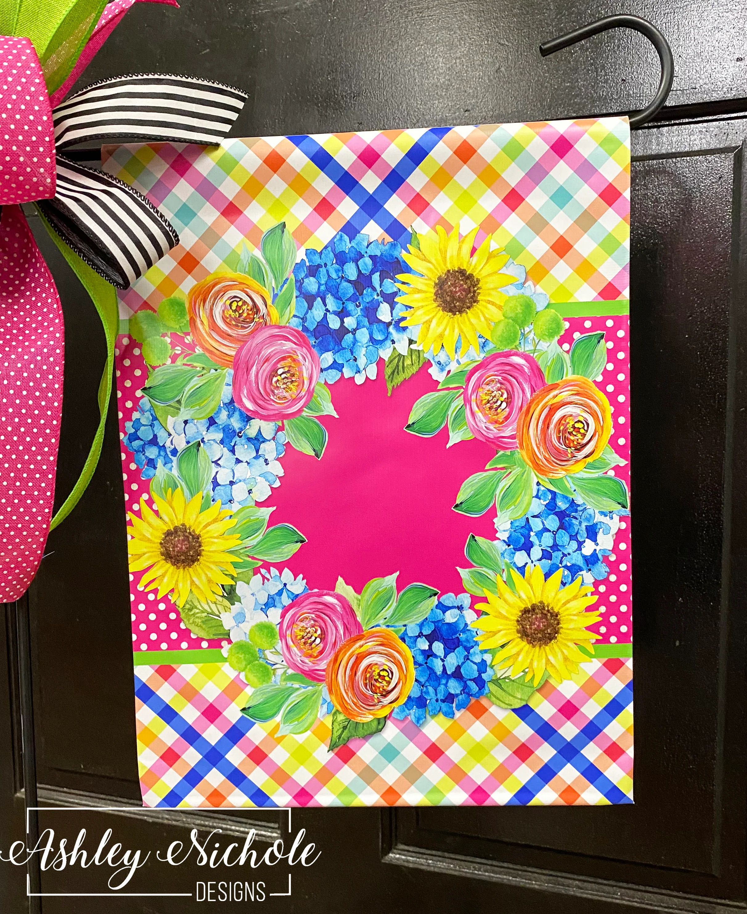 Full Bloom Wreath of Florals - Vinyl Garden Flag