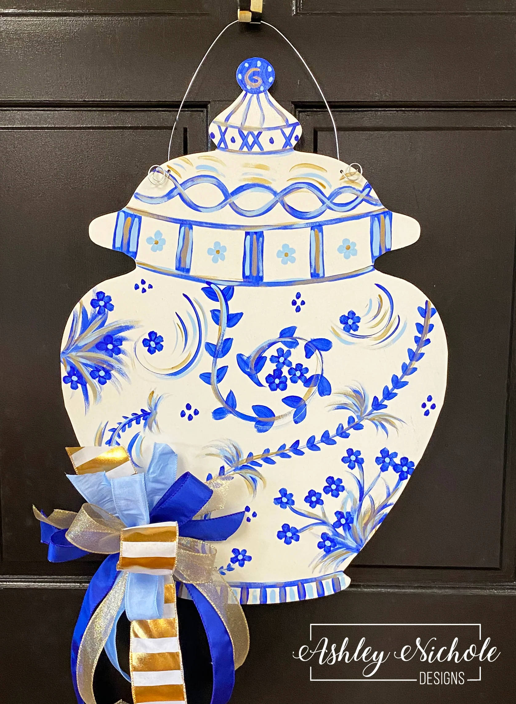 Ginger Jar Door Hanger (Hand-Painted)