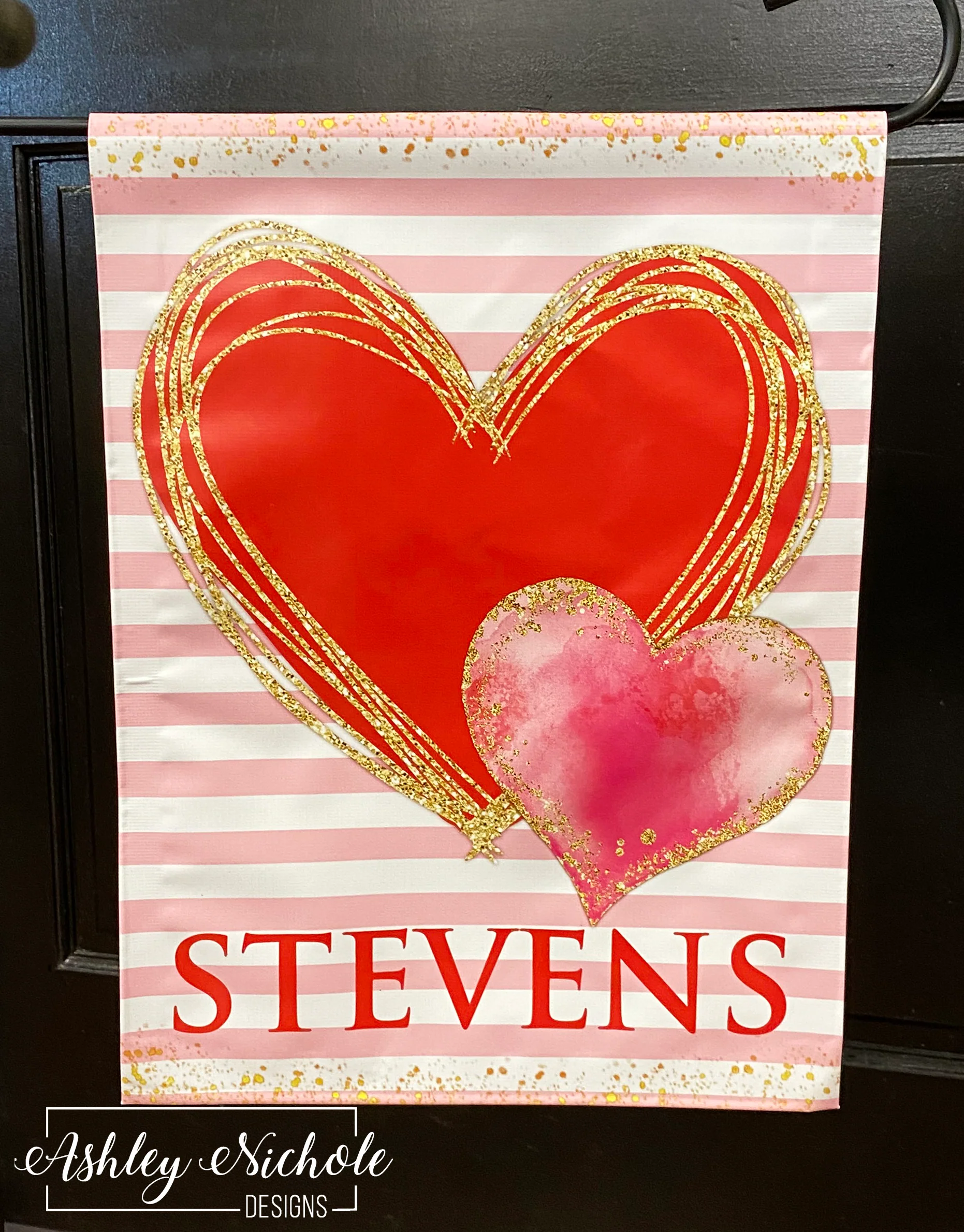 Glitter Heart - Vinyl Garden Flag