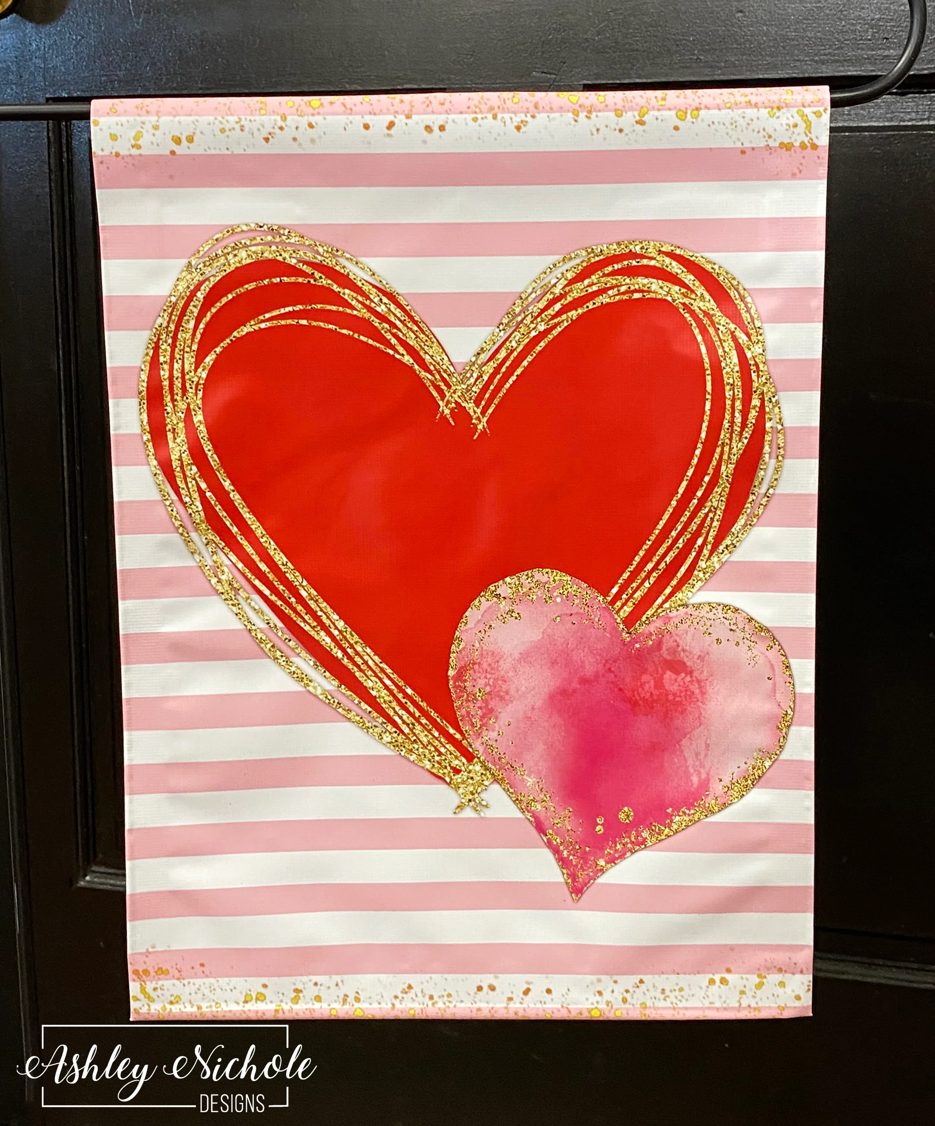 Glitter Heart - Vinyl Garden Flag - Image 2