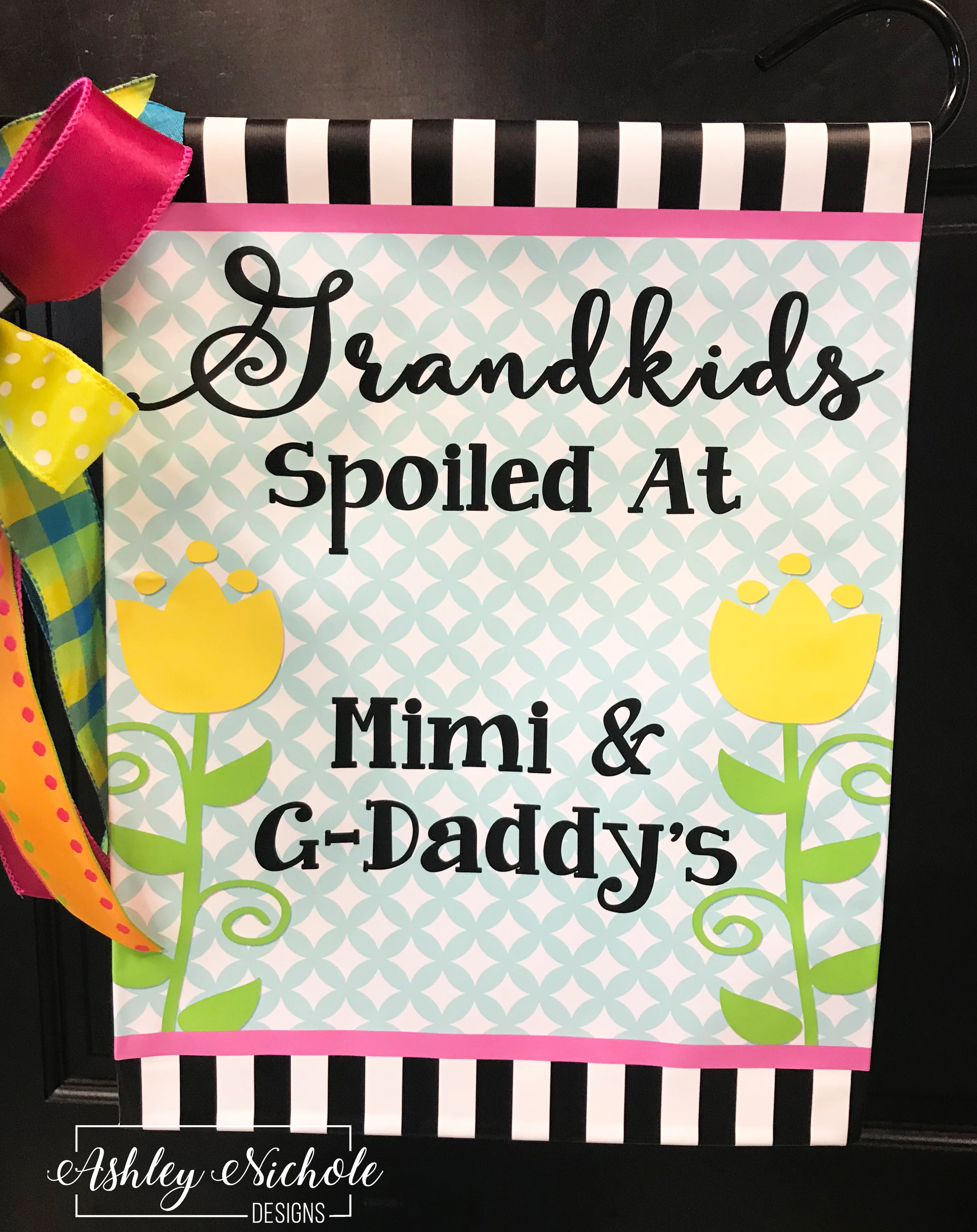 Grandparents & Grandkids - Vinyl Garden Flag