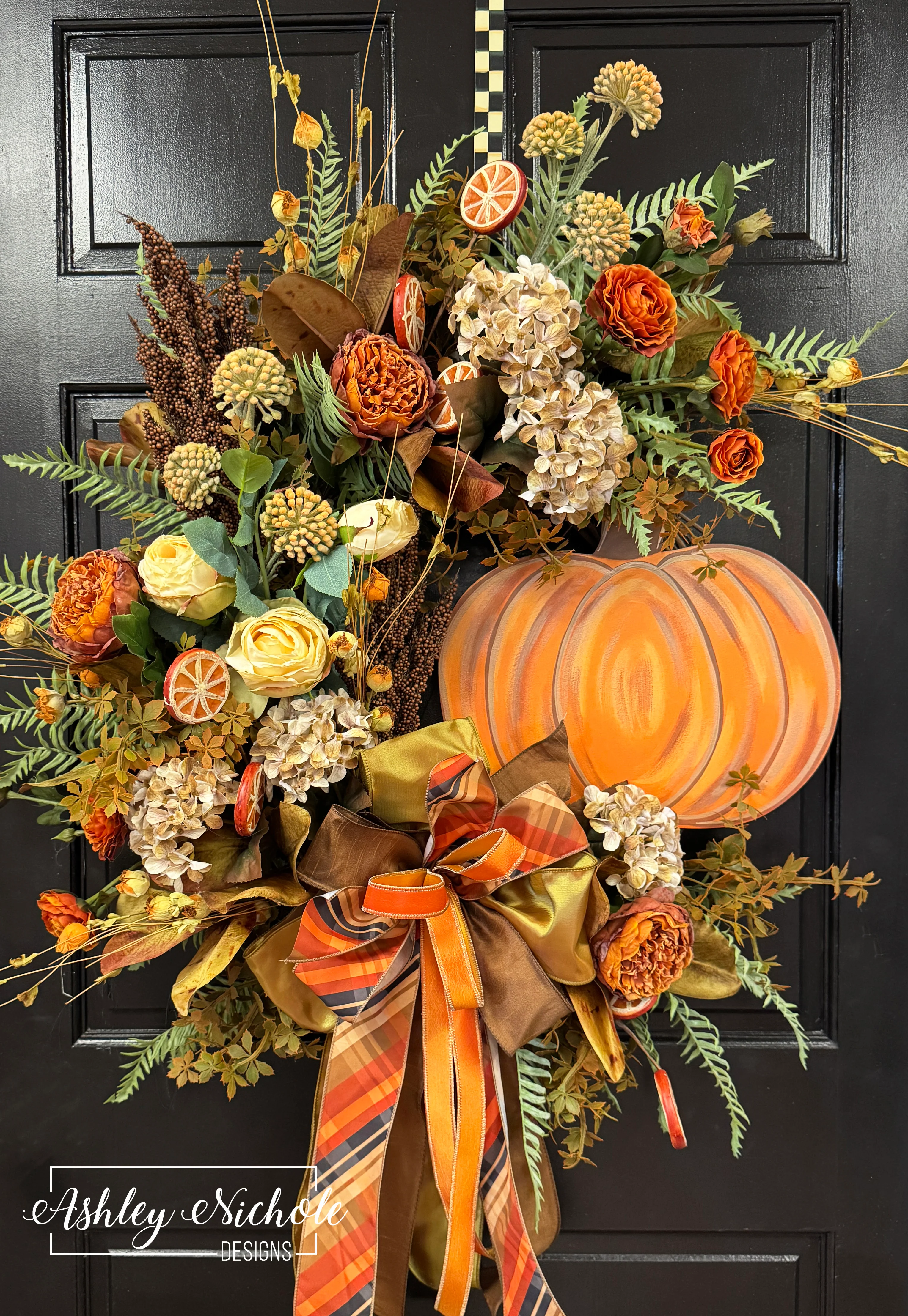Harvest Hayride Pumpkin Wreath